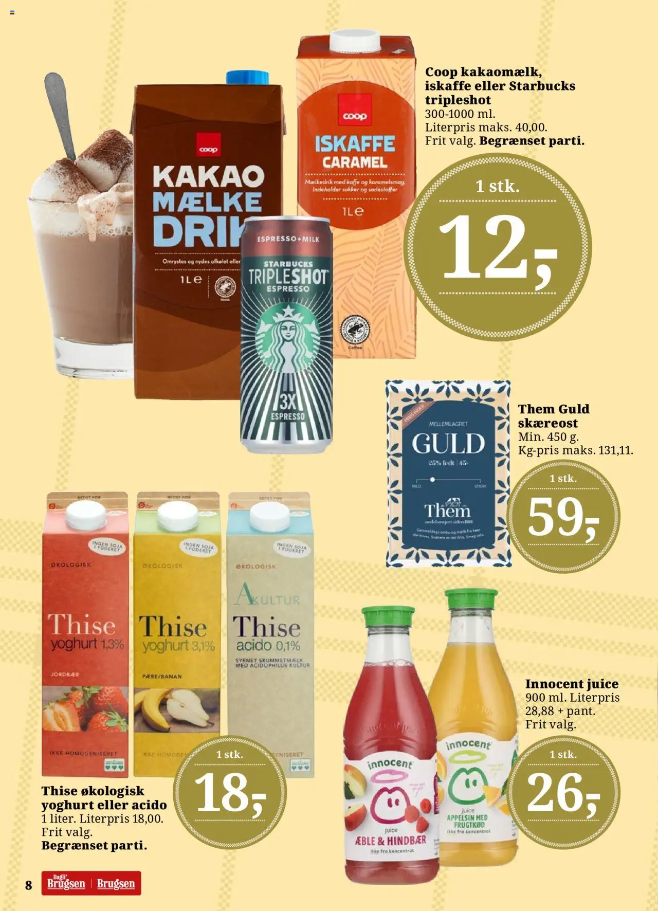 Dagli'Brugsen Tilbudsavis gyldig fra 04.07.2025 | Side: 9 | Produkter: Mælk, Yoghurt, Jordbær, Sukker