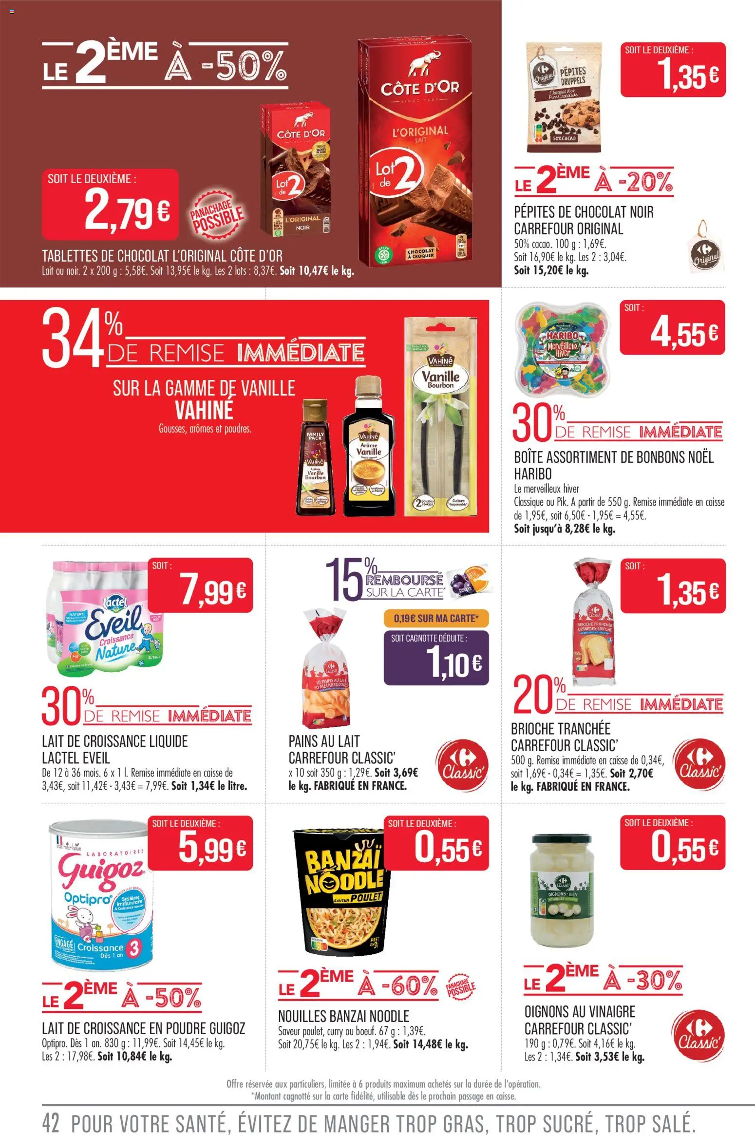 {H1} | Page: 42 | Produits: Lait de croissance, Guigoz, Chocolat, Nouilles