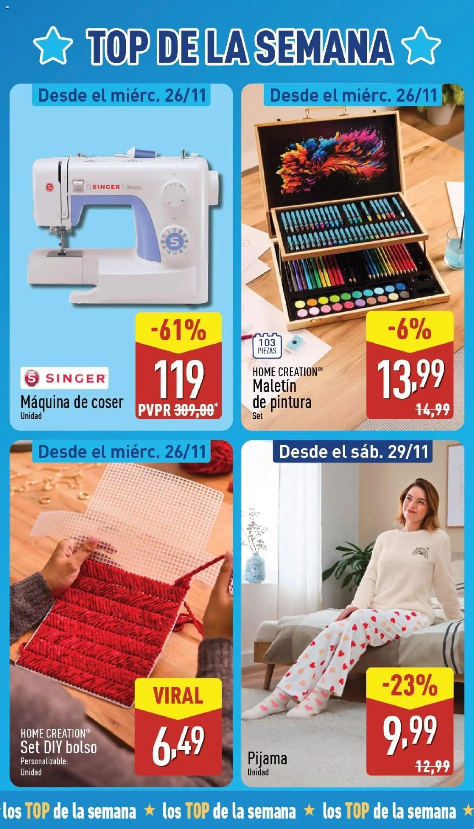 Aldi folleto Canarias │ válido desde el 24.11.2025 | Página: 3 | Productos: Pijama, Bolso, Máquina de coser
