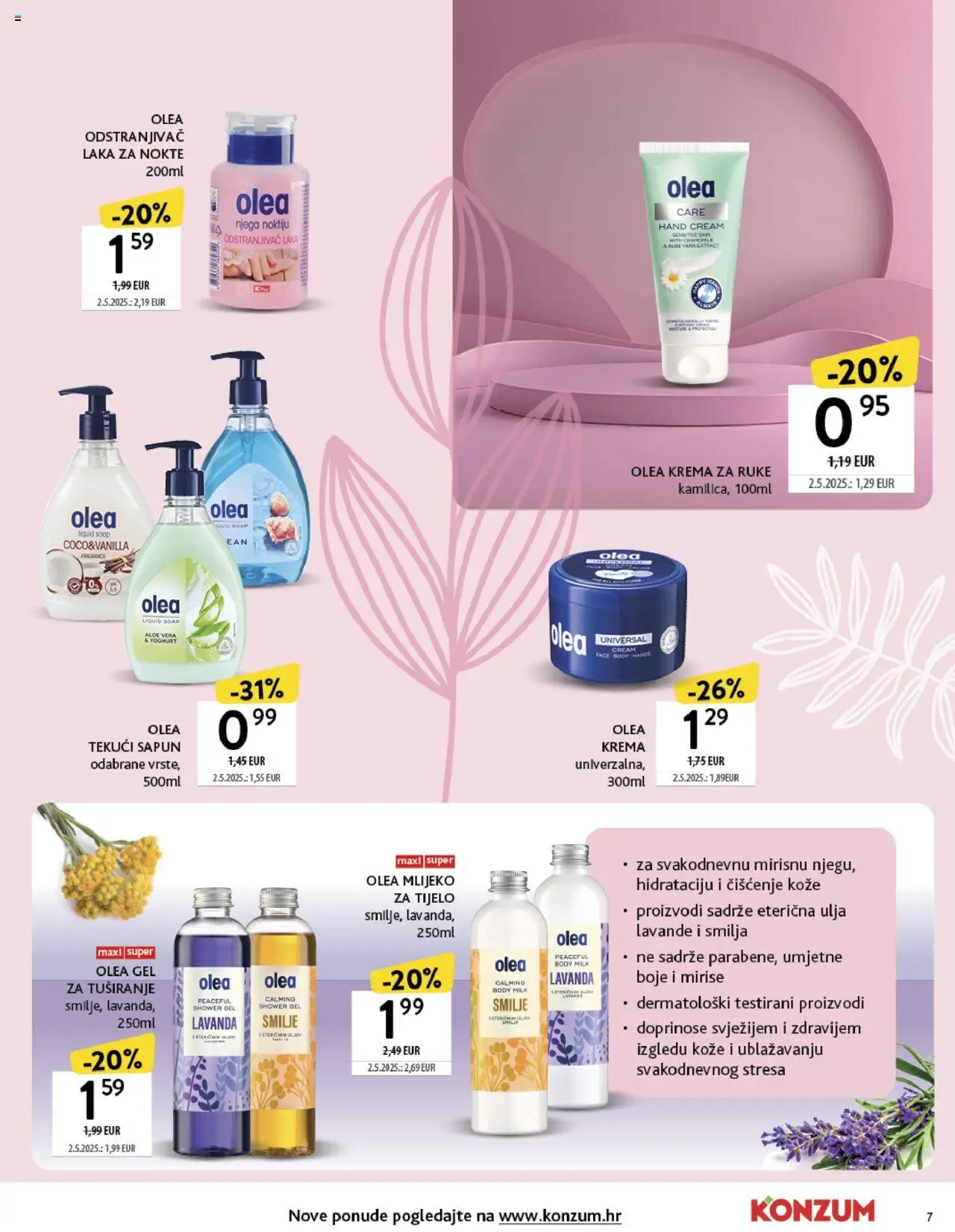 Konzum HR akciós ujság - amely érvényes a következő dátumtól: 22.09.2025 | Oldal: 7 | Termékek: Body, Aloe vera