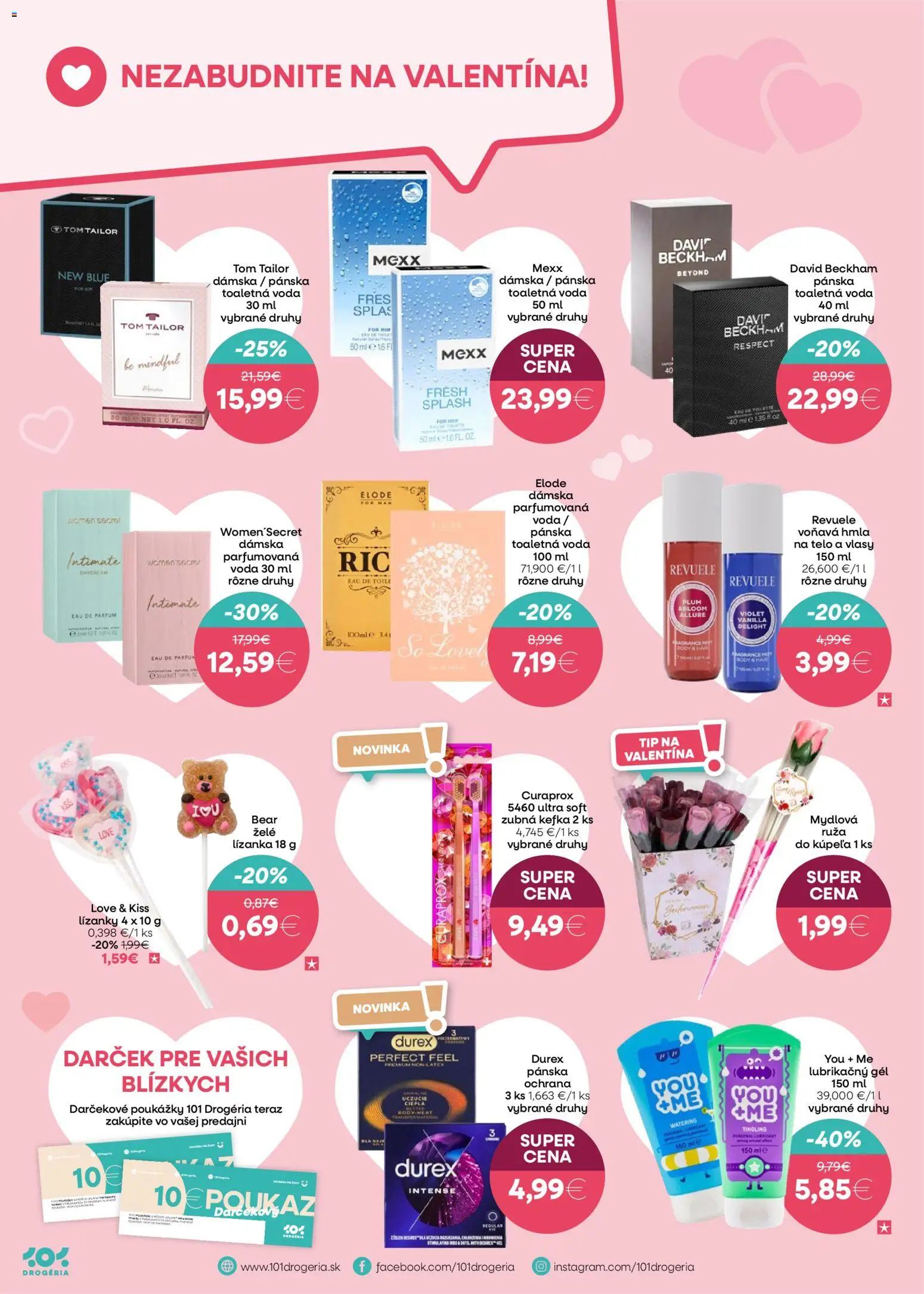 Nové 101 drogerie akcie – leták je platný od 11.02.2026 | Strana: 2 | Produkty: Zubná kefka, Voda, Curaprox