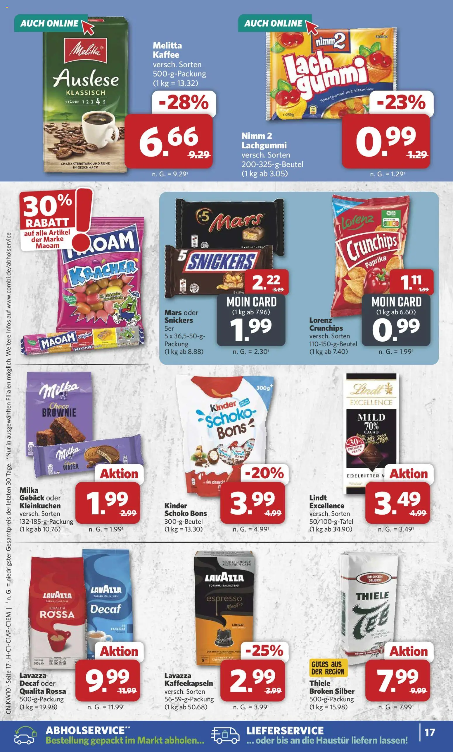 Combi Prospekt 	 – gültig ab 02.03.2026 | Seite: 18 | Produkte: Melitta, Kaffee, Lorenz crunchips, Lindt