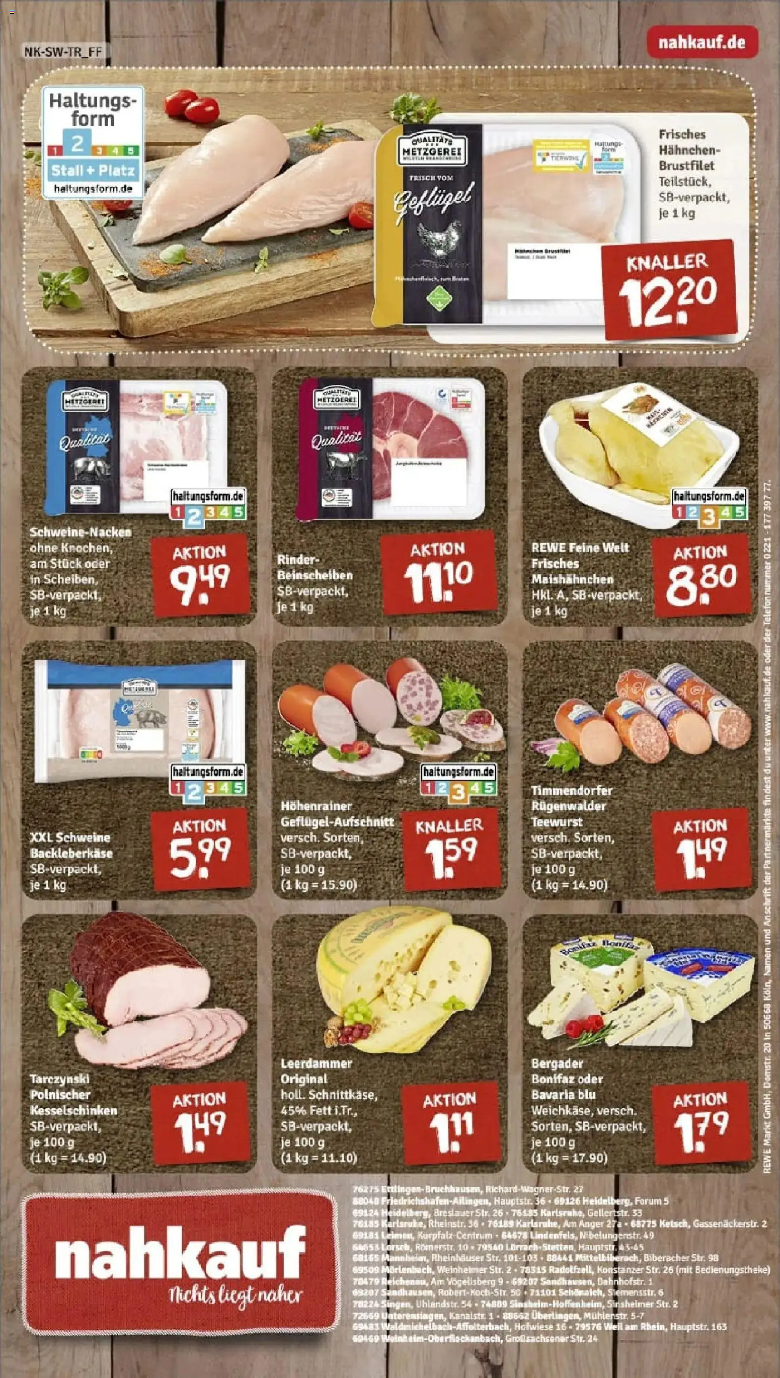 Rewe prospekt Mannheim	 – gültig ab 11.01.2026 | Seite: 8 | Produkte: Hahnchen, Schweinenacken, Leerdammer