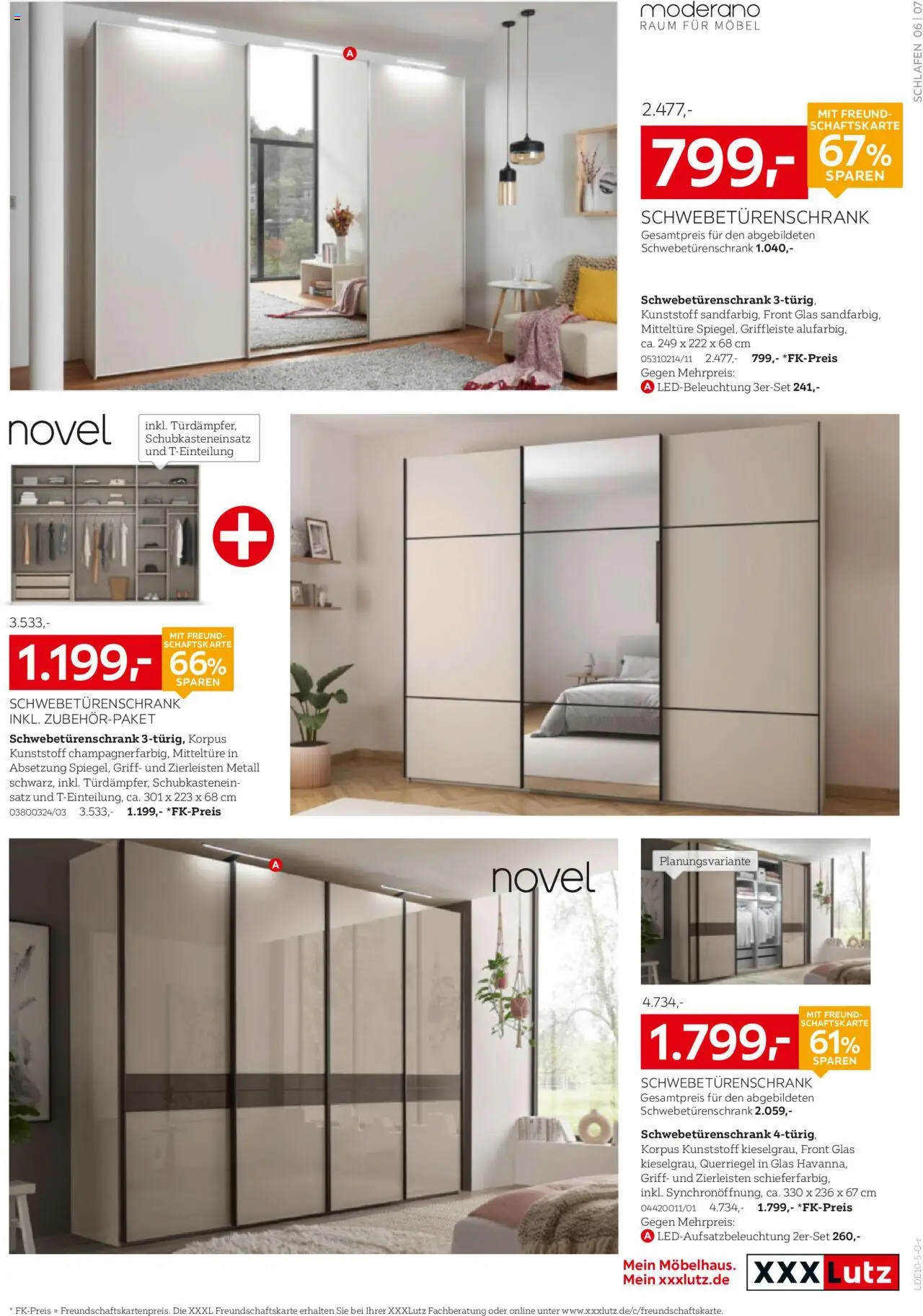 XXXL Lutz Schlafen Spezial – gültig ab 12.10.2025 | Seite: 7 | Produkte: Schwebetürenschrank