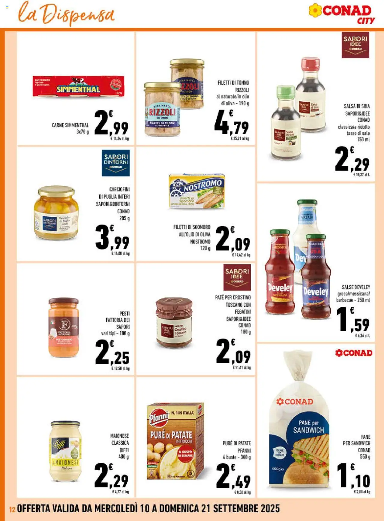 Volantino Conad del 10.09.2025 | Pagina: 12 | Prodotti: Patate, Sale, Barbecue, Tonno