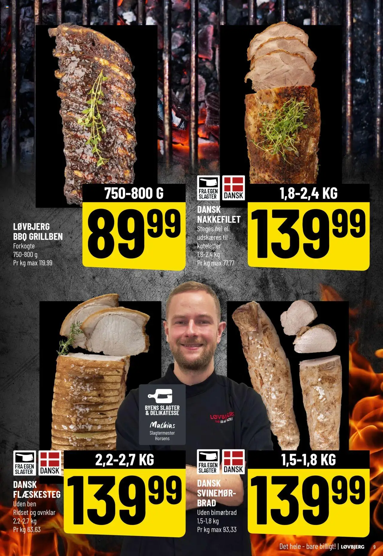 Løvbjerg Tilbudsavis gyldig fra 18.07.2025 | Side: 9 | Produkter: Koteletter, Flæskesteg, Nakkefilet