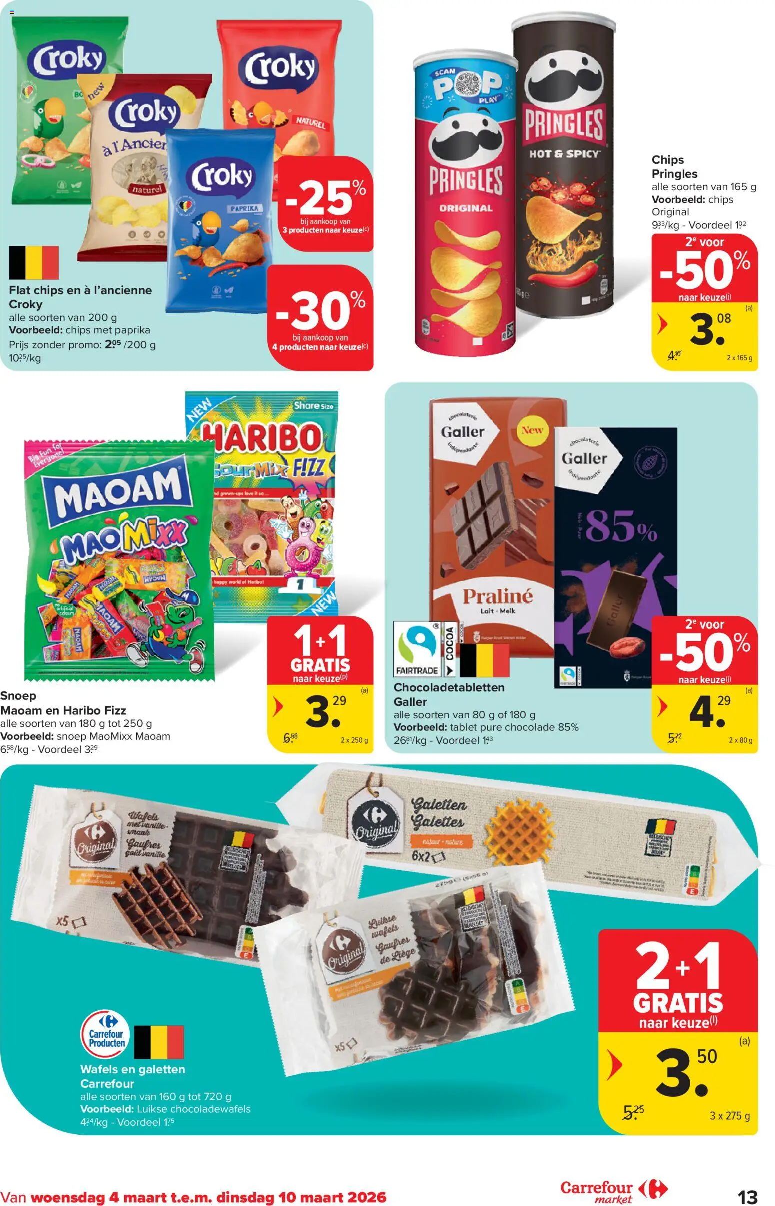 {H1} | Pagina: 13 | Producten: Chips, Wafels, Snoep, Melk