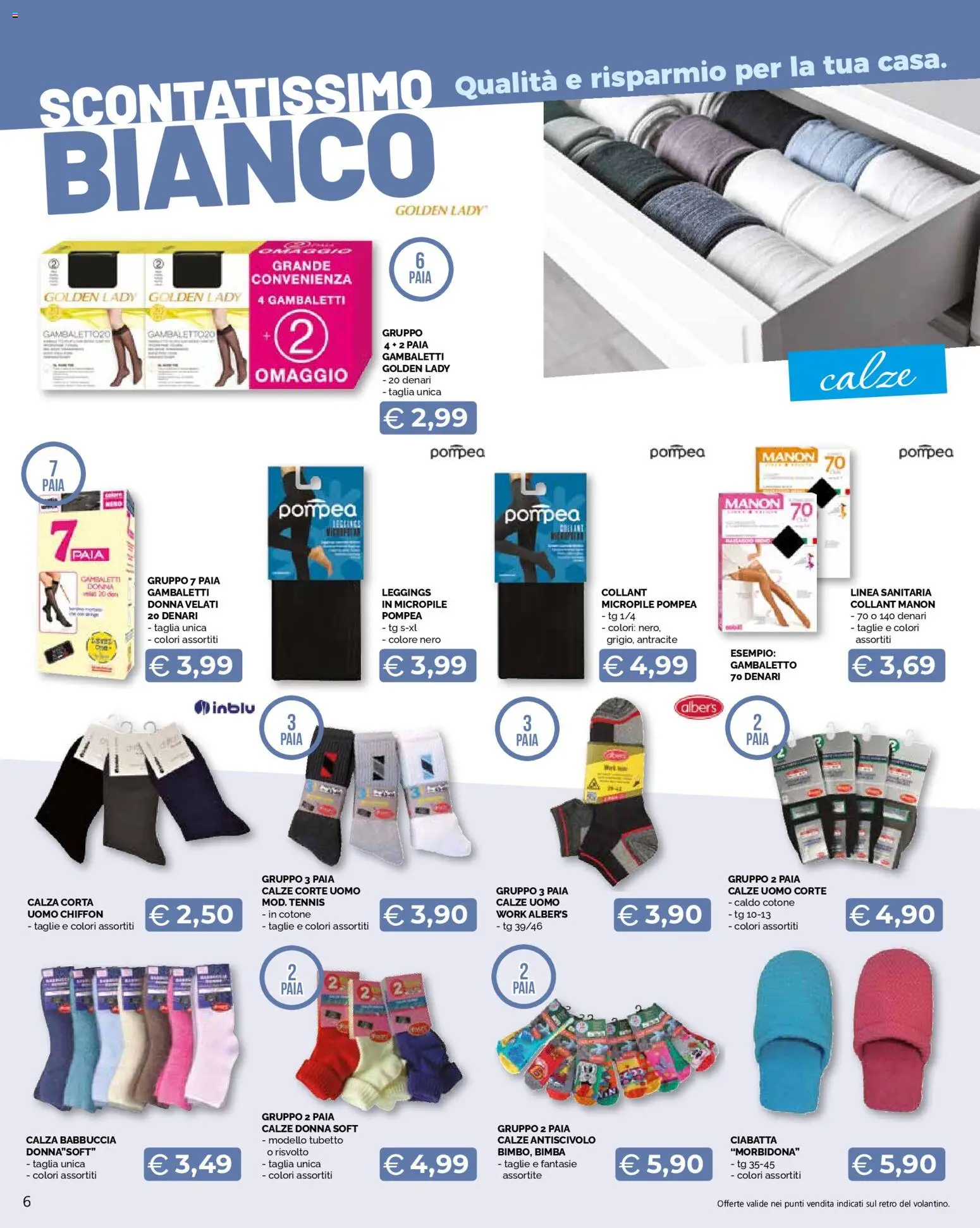 Volantino Mercatò del 29.12.2025 | Pagina: 6 | Prodotti: Leggings, Gambaletti, Collant