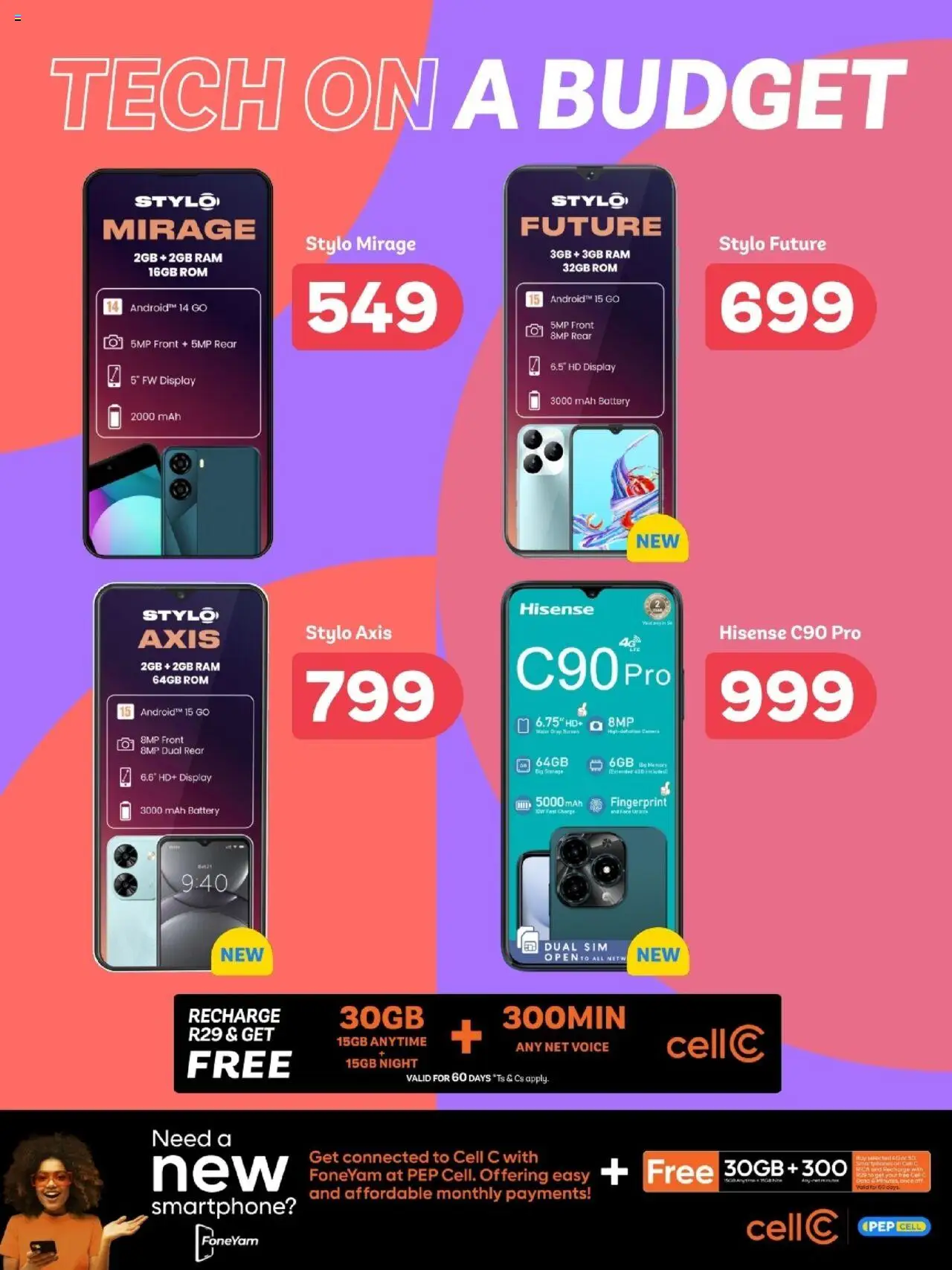 New PEP Stores catalogue – valid from 24.09.2025 | Page: 7 | Products: Data, Sim, Smartphone, Water
