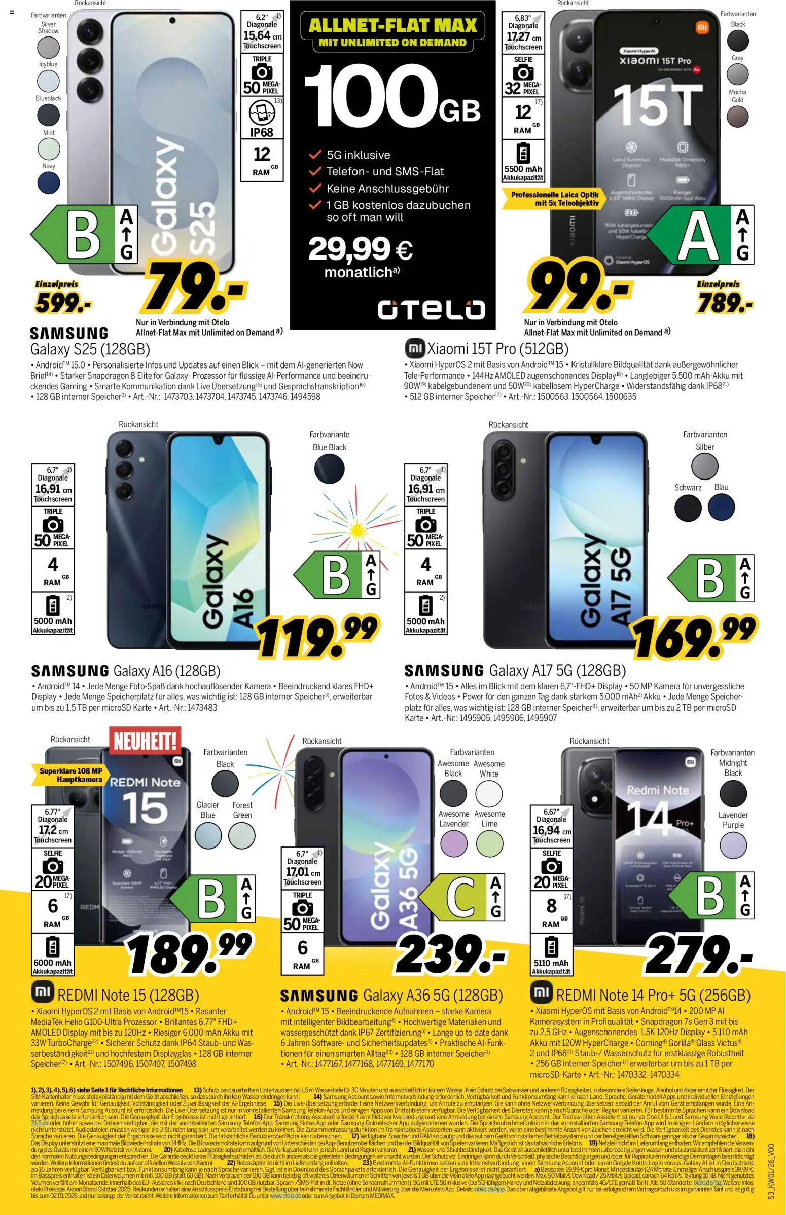 Medimax Prospekt 	 – gültig ab 27.12.2025 | Seite: 3 | Produkte: Kamera, Xiaomi, Samsung, Netzteil