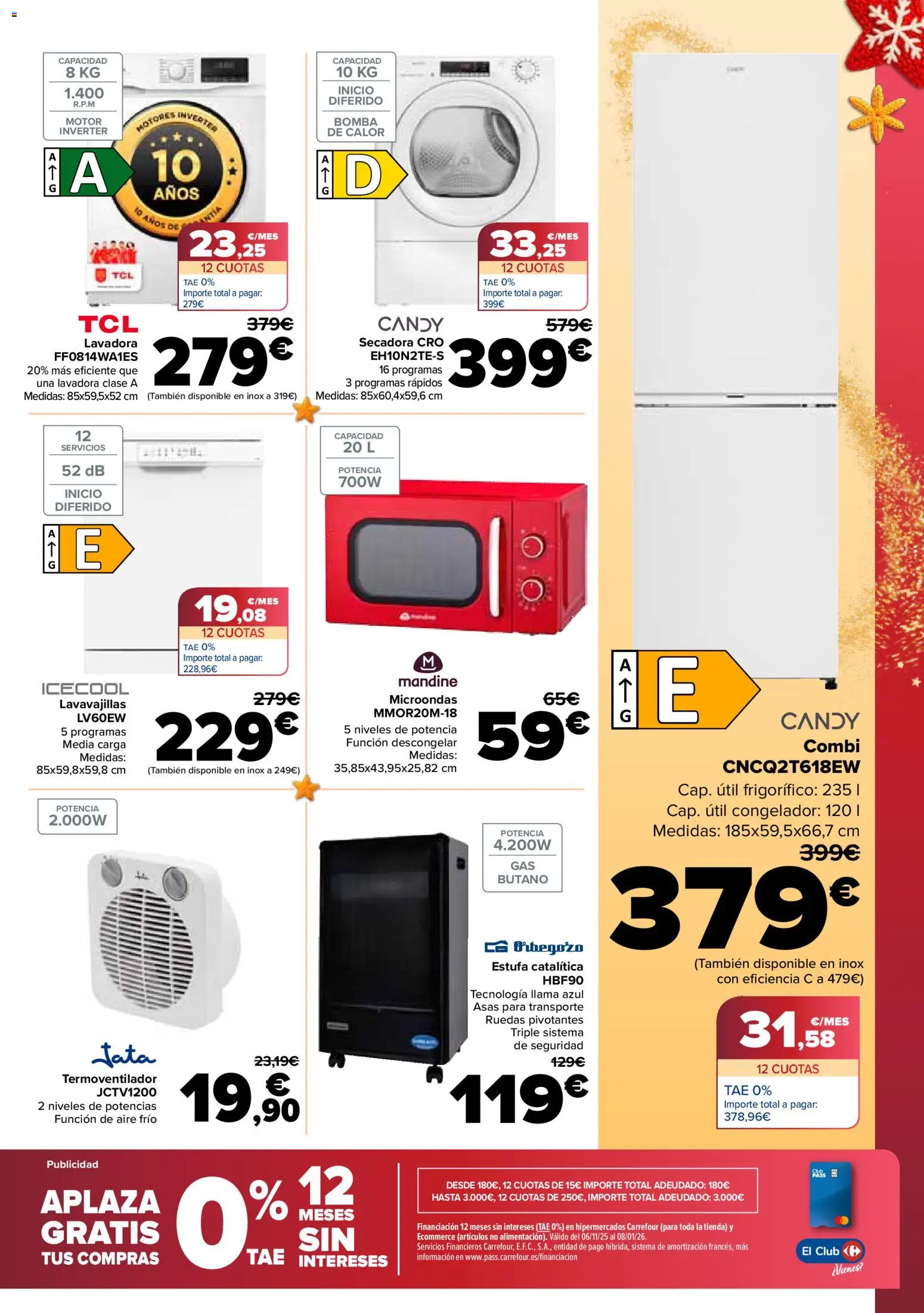 Carrefour folleto │ válido desde el 25.11.2025 | Página: 85 | Productos: Lavadora, Secadora, Lavavajillas, Combi