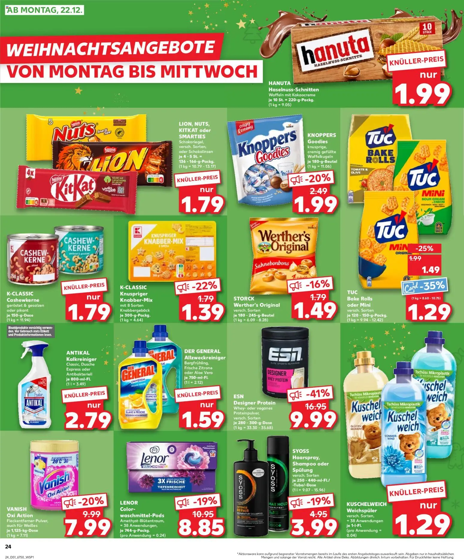 Kaufland prospekt Potsdam	 – gültig ab 18.12.2025 | Seite: 24 | Produkte: Shampoo, Haarspray, Waffeln, Zitrone