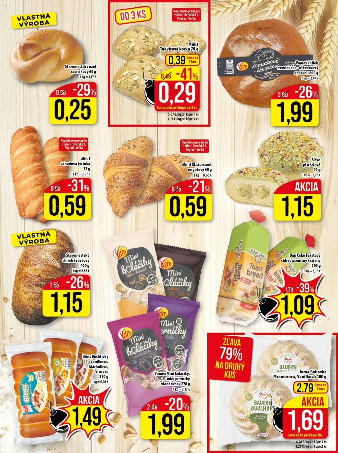 Nové Klas akcie – leták je platný od 08.09.2025 | Strana: 7 | Produkty: Chlieb, Croissant