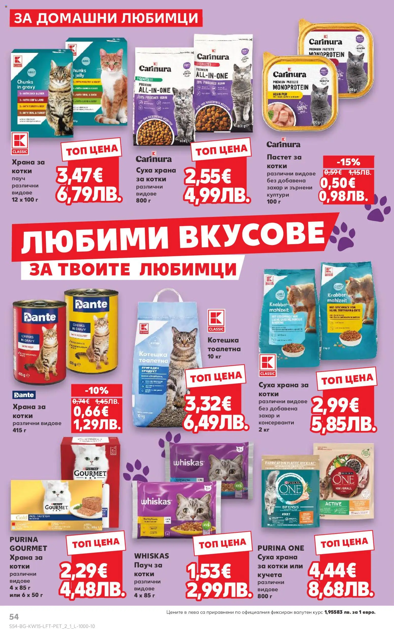 {H1} | Страница: 54 | Продукти: Захар, Пастет, Тоалетна, Котешка тоалетна