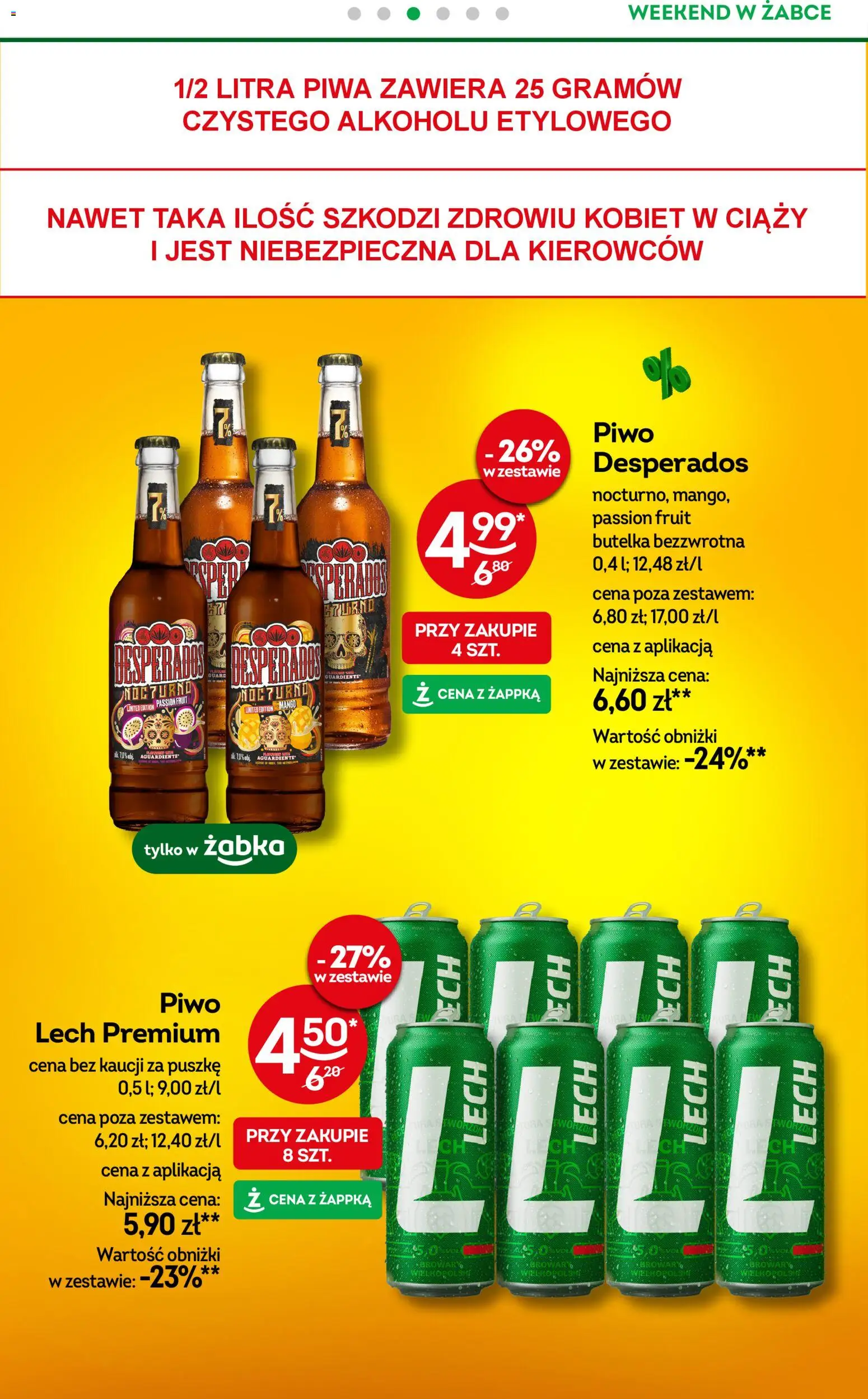 Żabka Gazetka - Weekendowe promocje od 30.01.2026 | Strona: 4 | Produkty: Mango, Piwo Desperados, Piwo