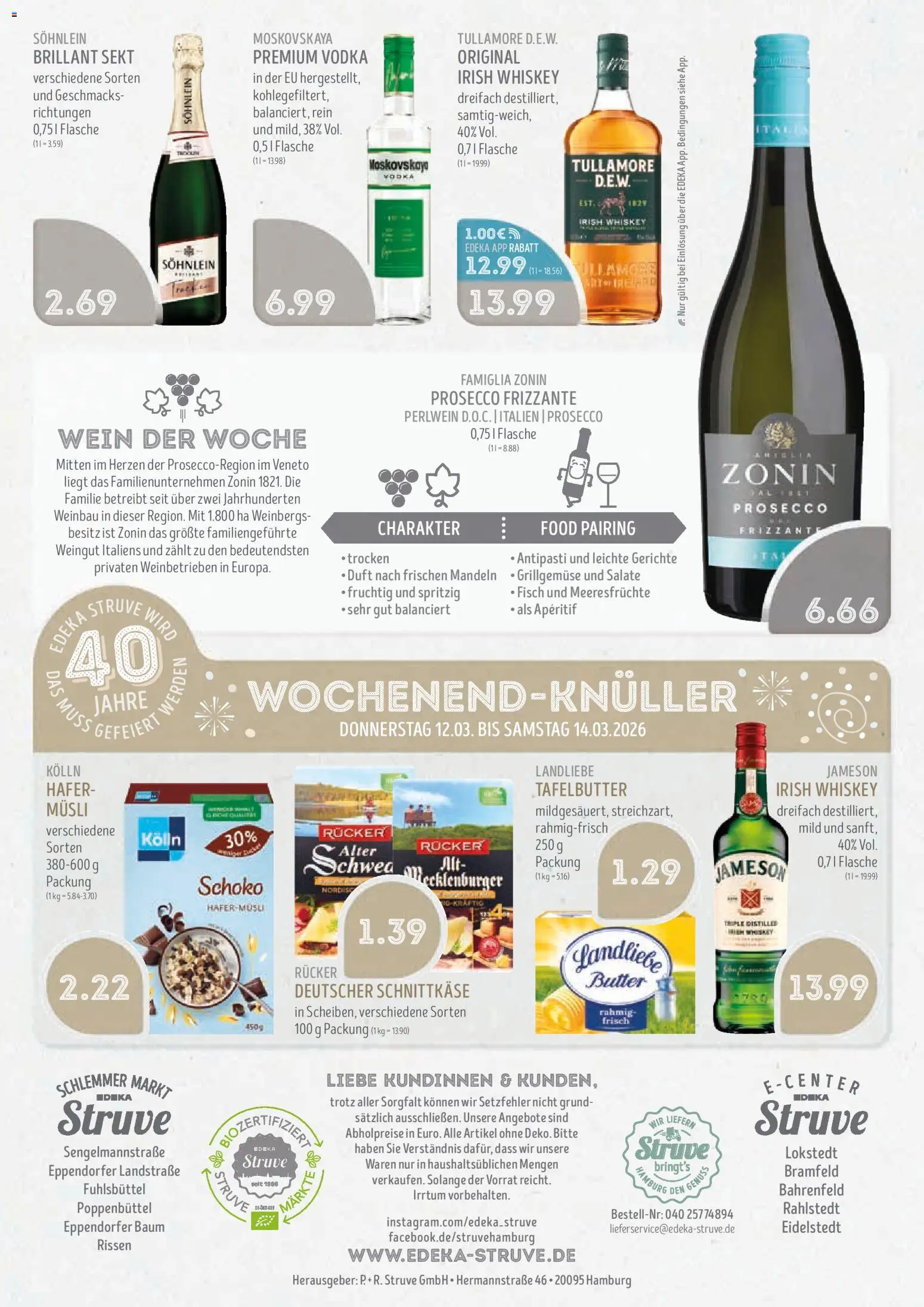 Edeka Struve Prospekt 	 – gültig ab 09.03.2026 | Seite: 16 | Produkte: Musli, Sekt, Mandeln, Wein