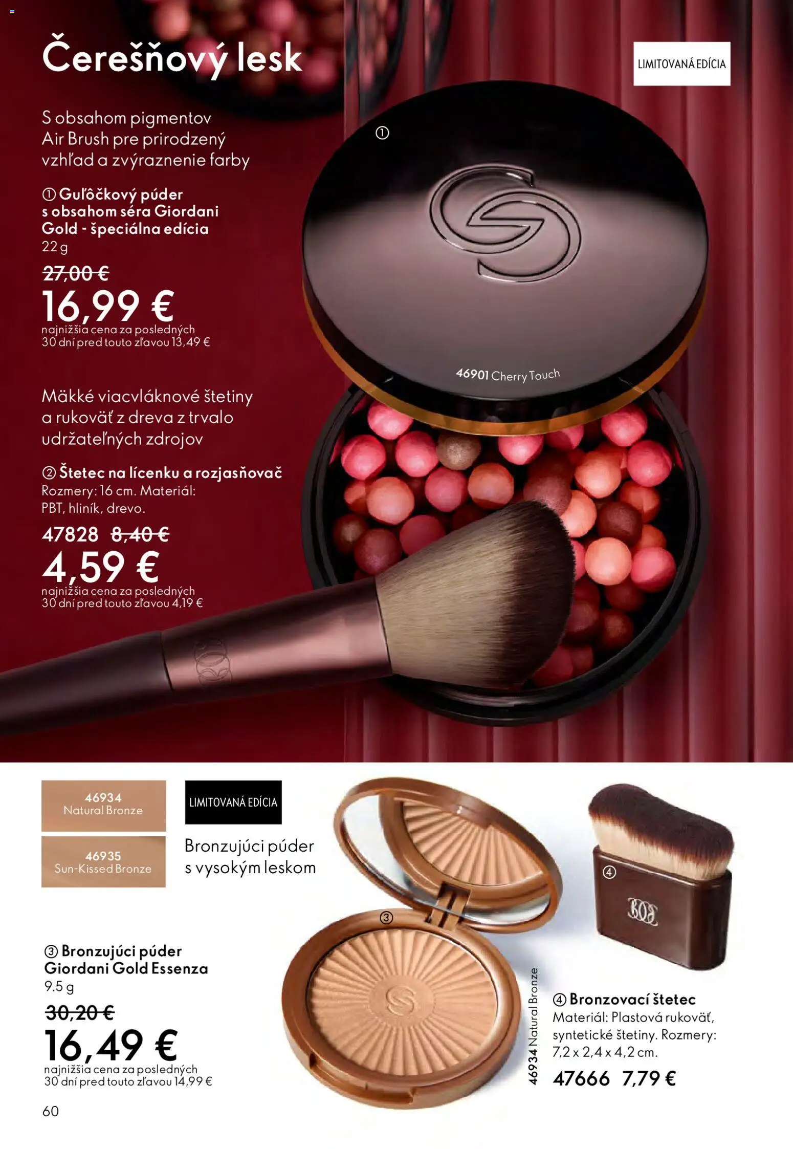 Nové Oriflame akcie – leták je platný od 03.12.2025 | Strana: 60 | Produkty: Púder, Rozjasňovač, Štetec