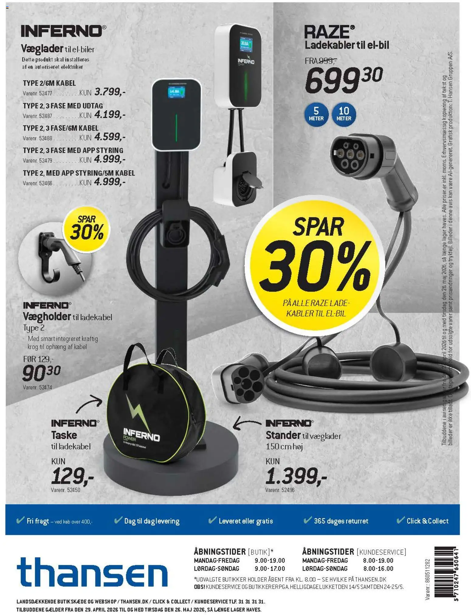 Thansen tilbudsavis – gyldig fra 29.04.2026 | Side: 10 | Produkter: Taske, Kabler, Kabel