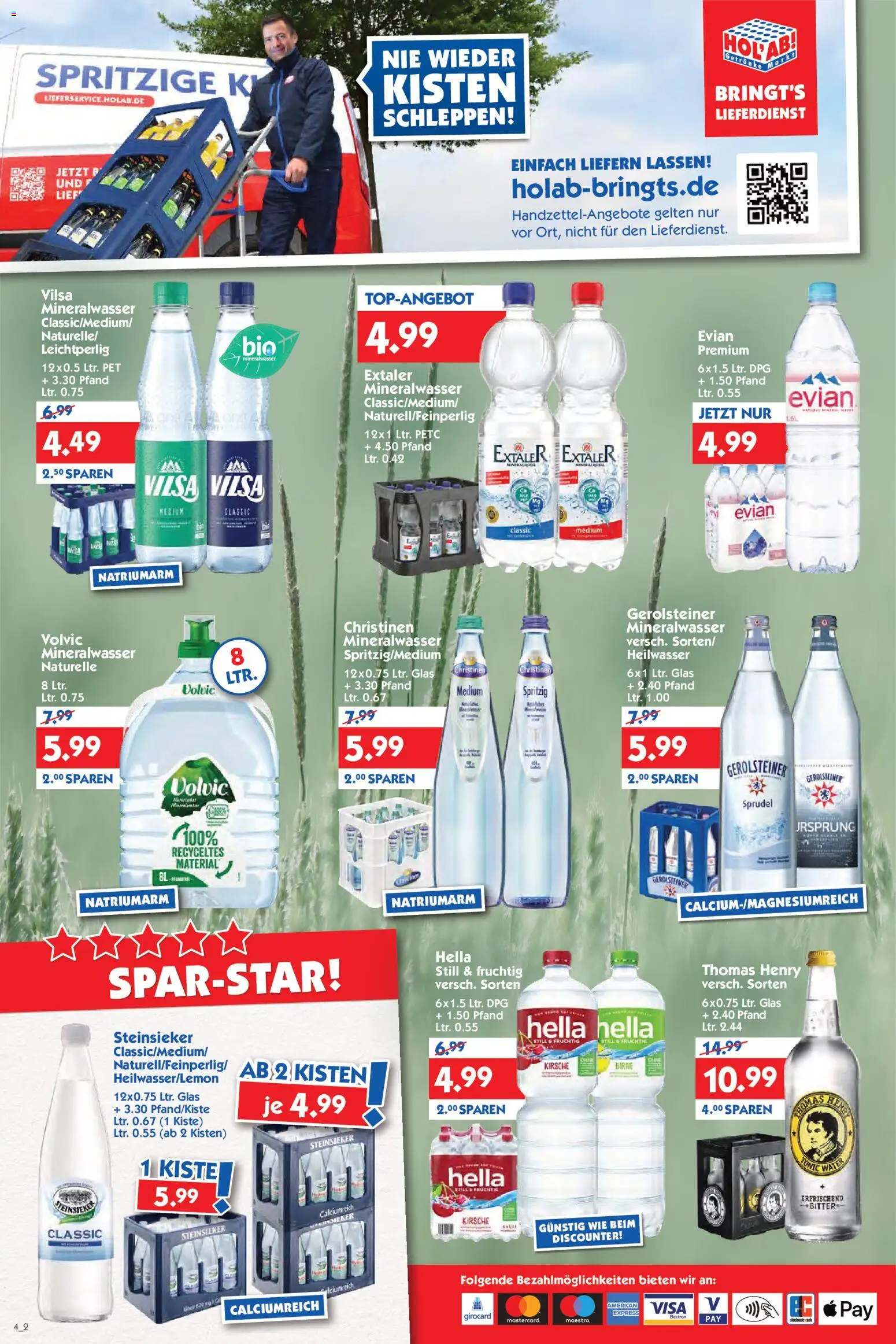 HOL’AB! Prospekt 	 – gültig ab 23.02.2026 | Seite: 4 | Produkte: Hella, Birne, Volvic, Gerolsteiner