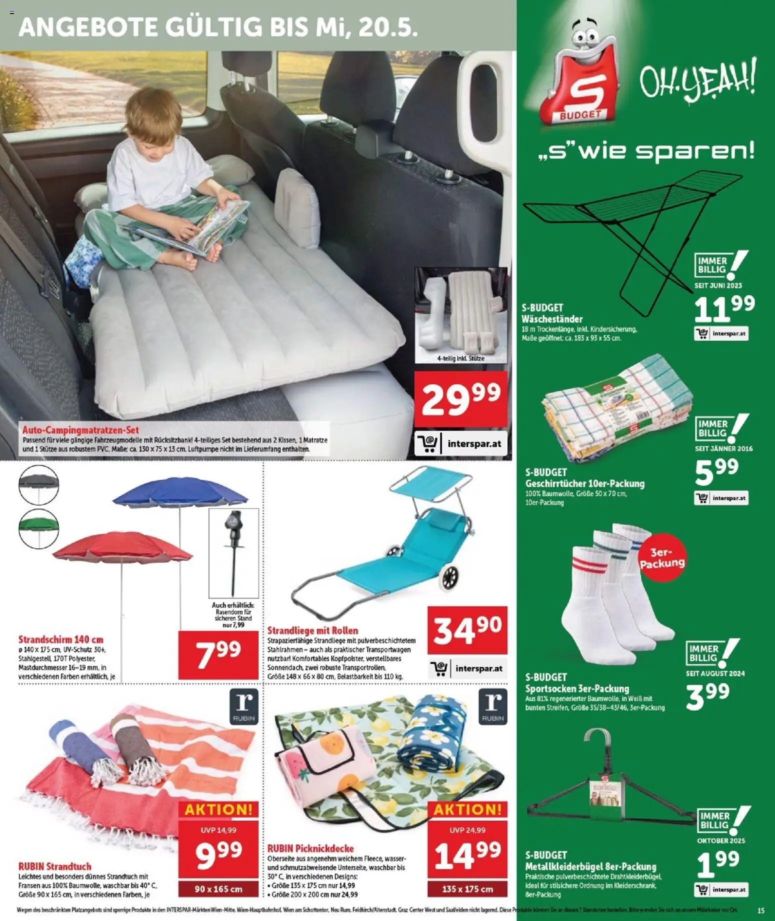 Interspar Flugblatt - Burgenland Nord gültig ab 30.04.2026 | Seite: 16 | Produkte: Wasser, Matratze