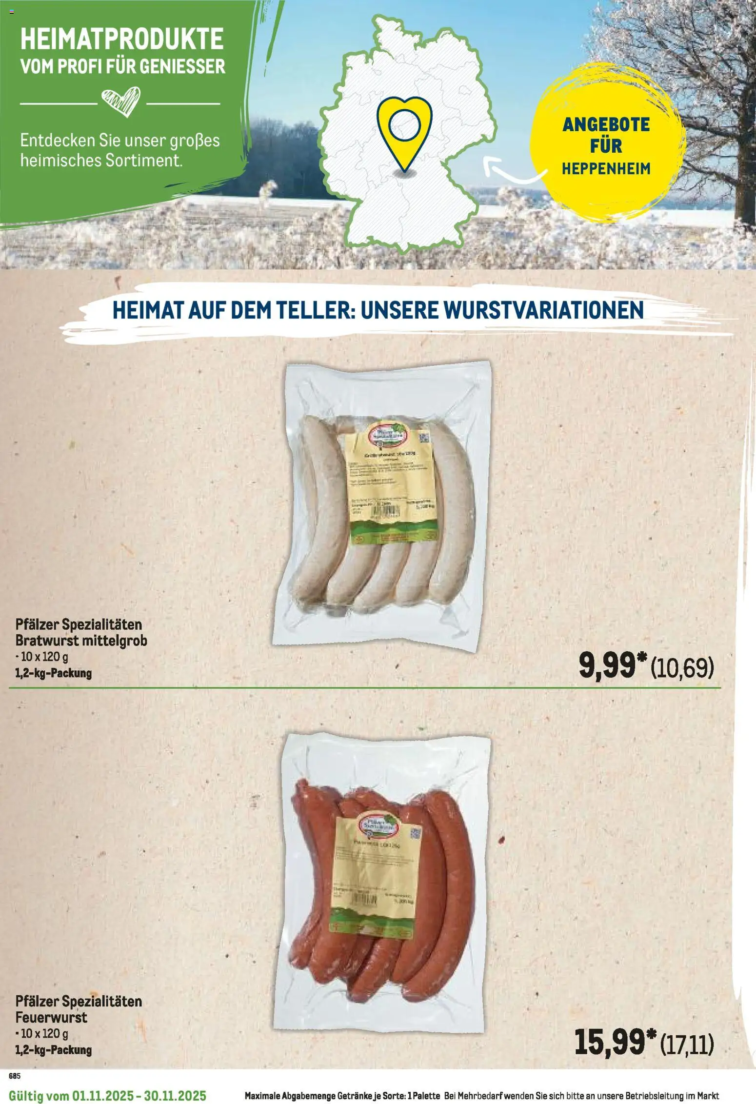 Metro Regionaler Flyer – gültig ab 01.11.2025 | Seite: 62 | Produkte: Bratwurst
