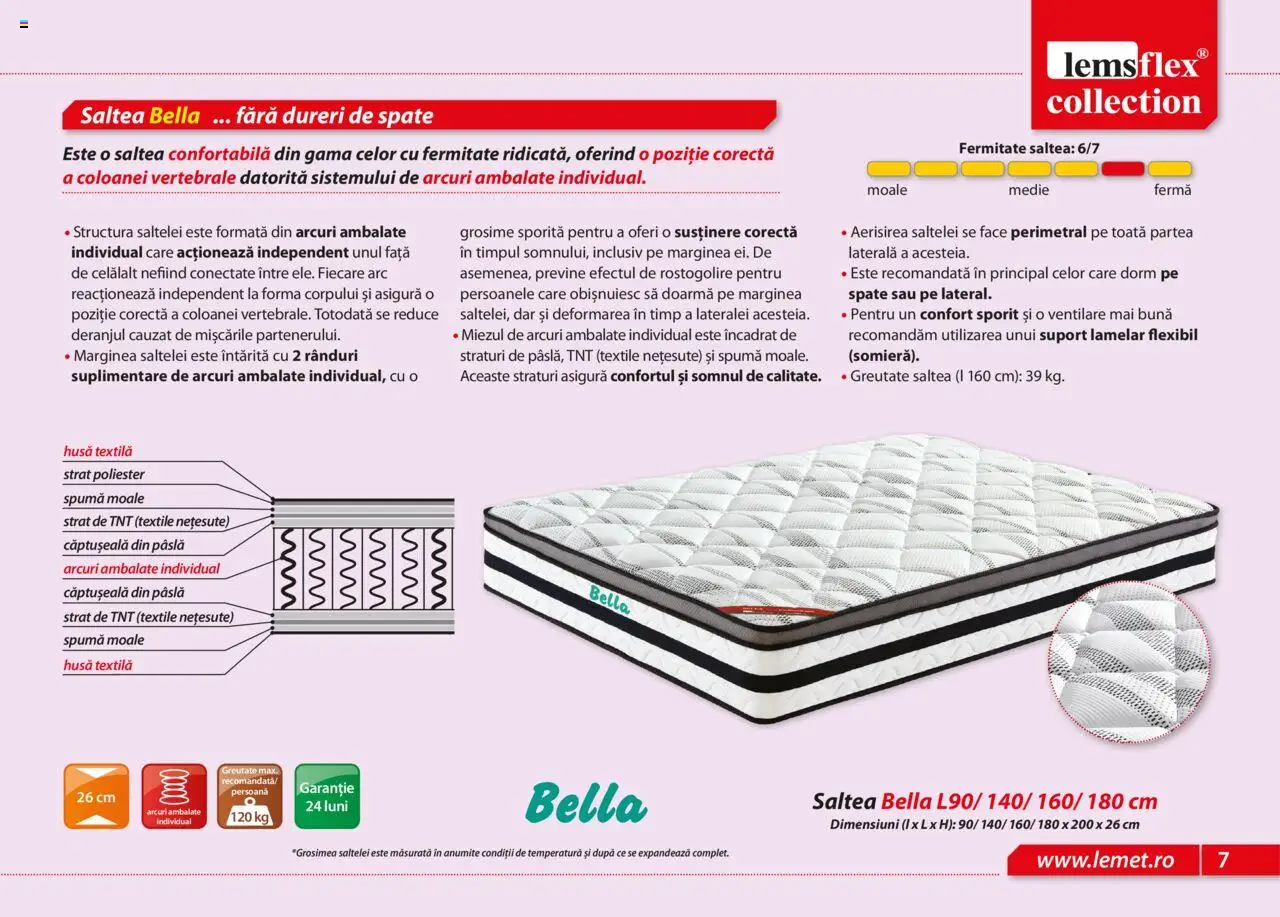 Lem’s catalog - Saltele – valabil de la 17.11.2023 | Pagină: 7 | Produse: Saltea