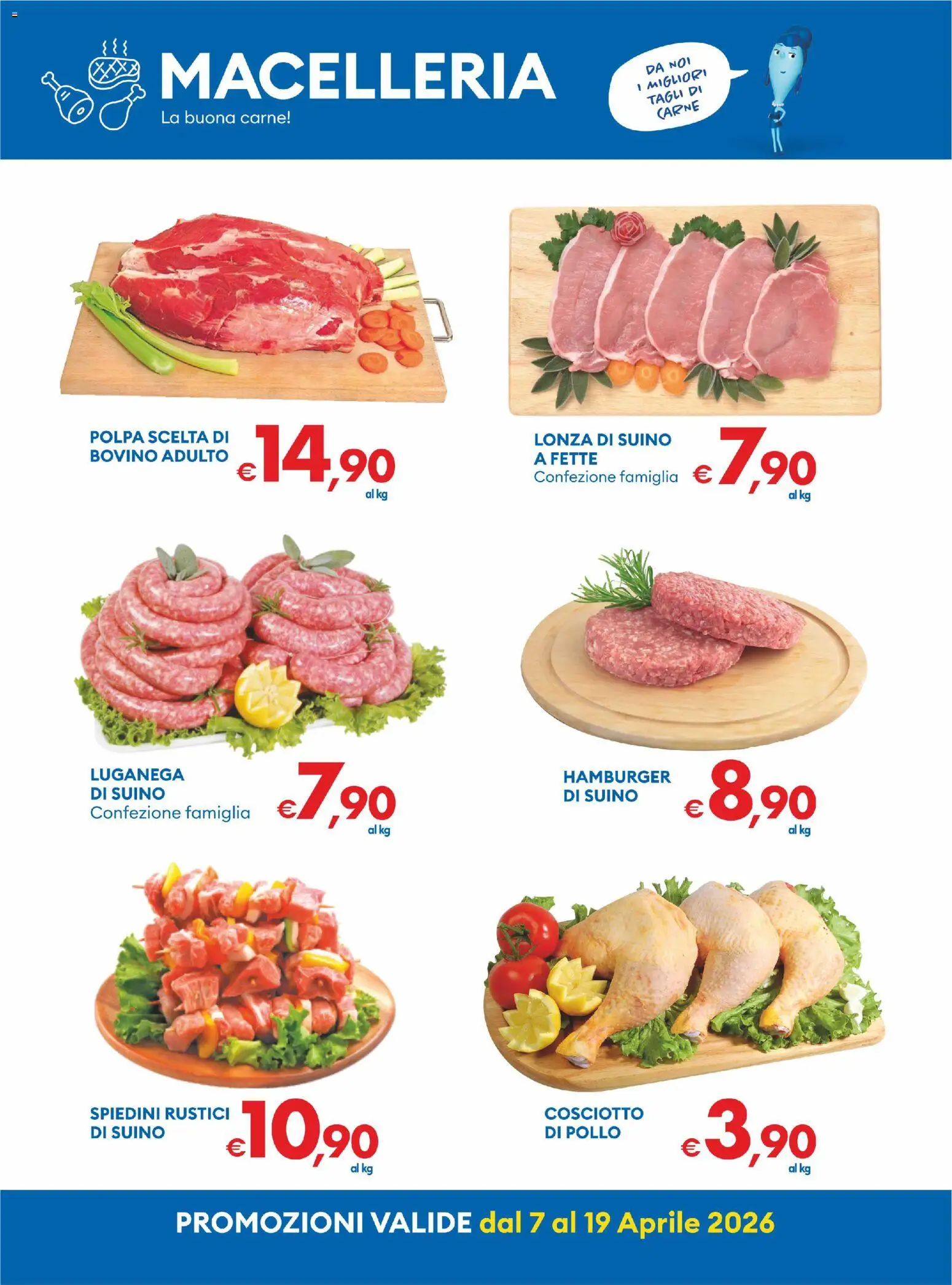 Volantino MD Discount del 07.04.2026 | Pagina: 13 | Prodotti: Bovino, Rustici, Hamburger, Spiedini
