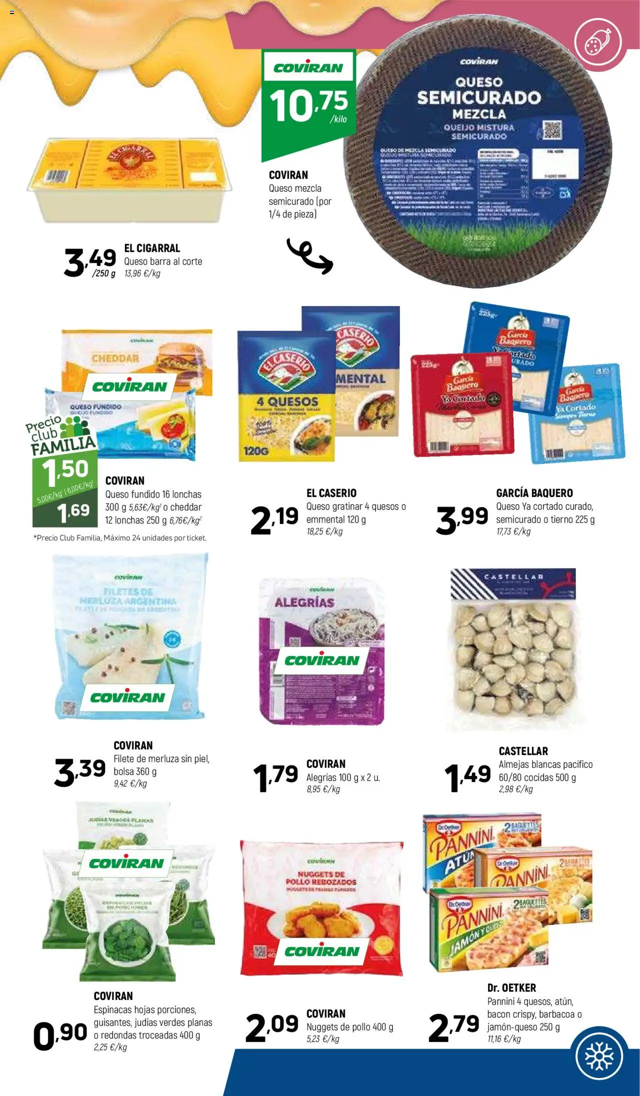 Coviran ofertas │ válido desde el 21.10.2025 | Página: 5 | Productos: Γραβάτα, Queso, Filetes de merluza, Bolsa