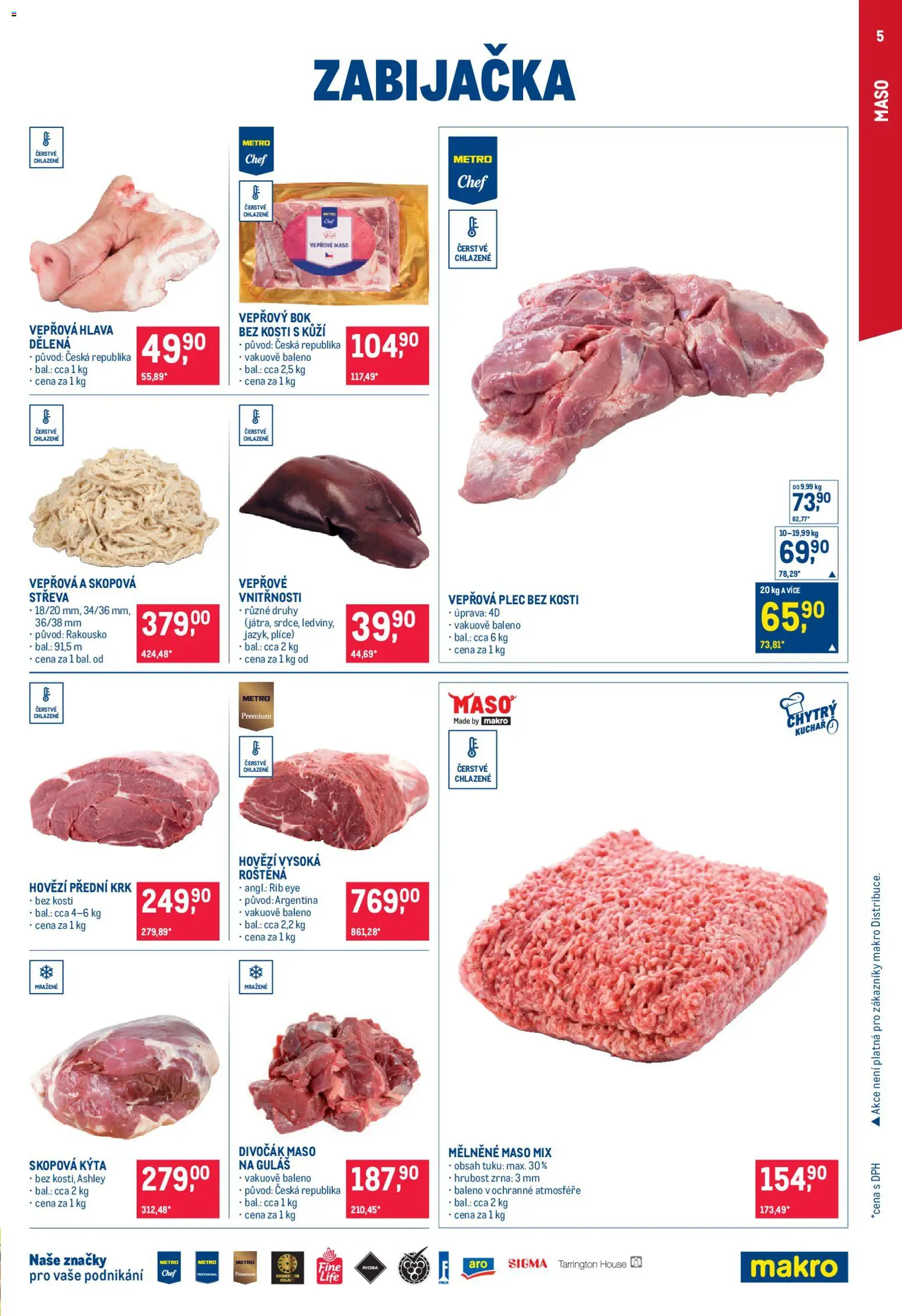 Makro leták - Gastronomie od 11.02.2026 | Strana: 5 | Produkty: Hovězí, Vepřové maso, Vepřový bok, Maso