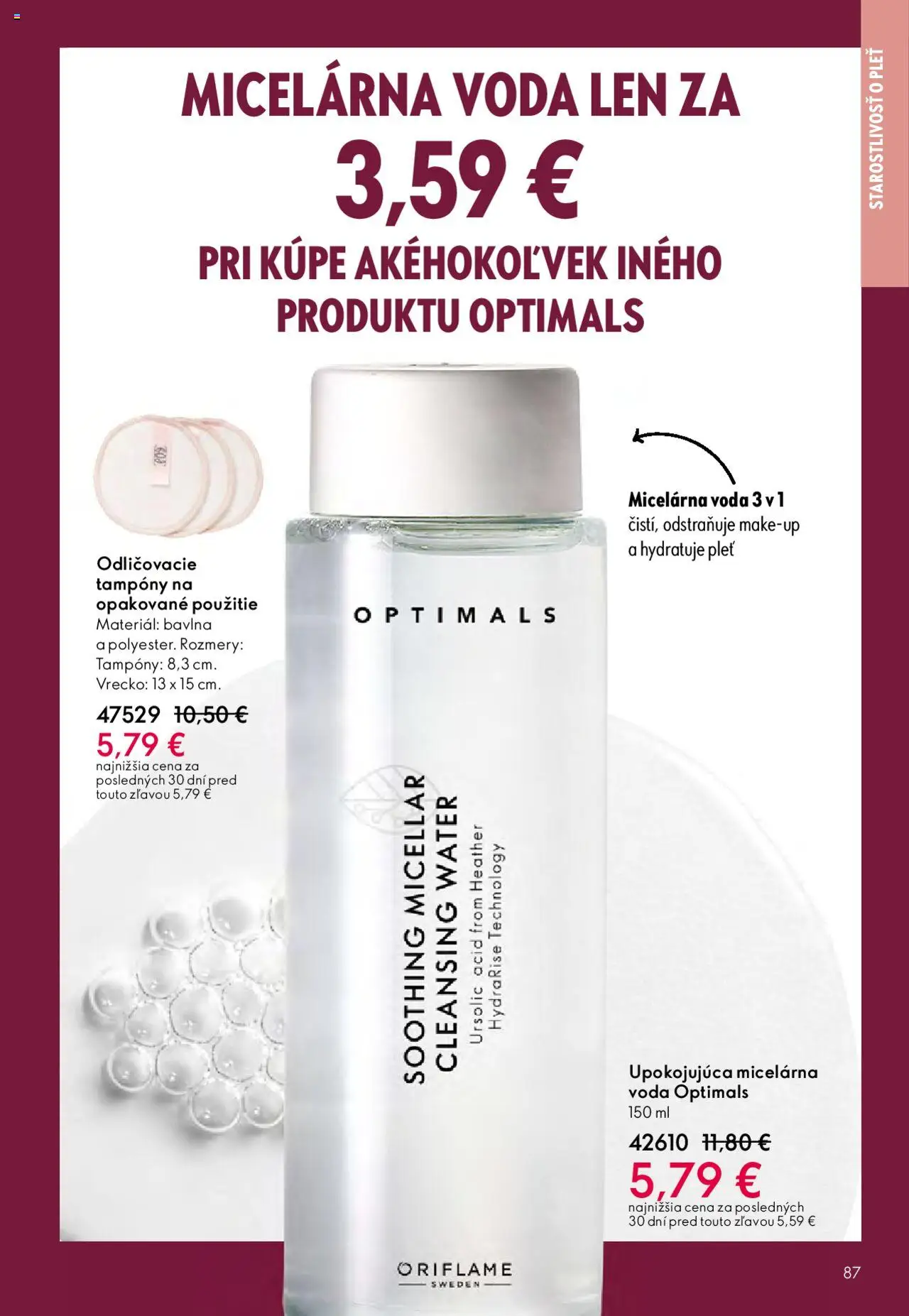 Nové Oriflame akcie – leták je platný od 01.10.2025 | Strana: 87 | Produkty: Voda