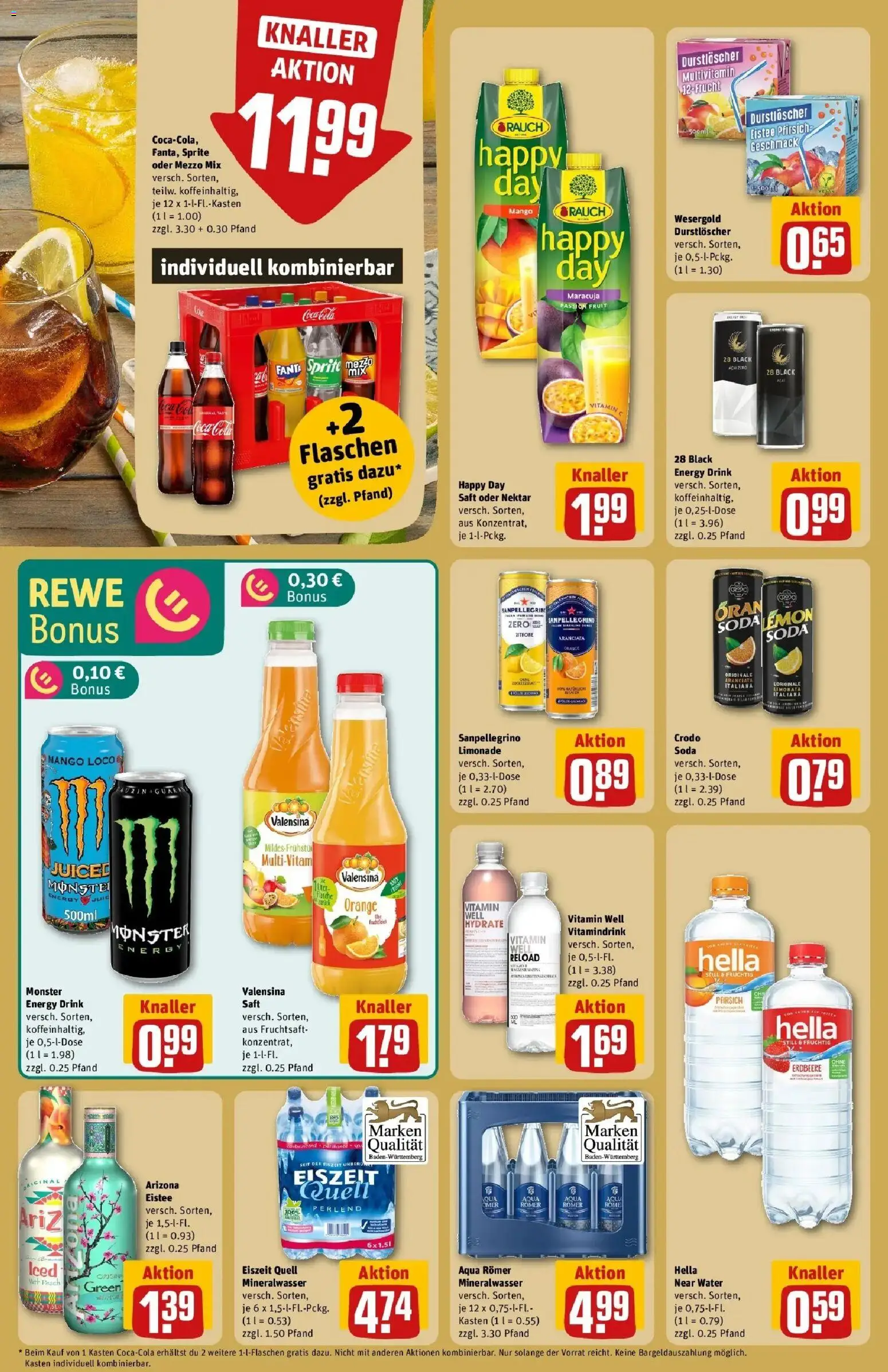Rewe Prospekt Heppenheim	 – gültig ab 09.03.2026 | Seite: 20 | Produkte: Durstloscher, Fanta, Valensina, Zitrone