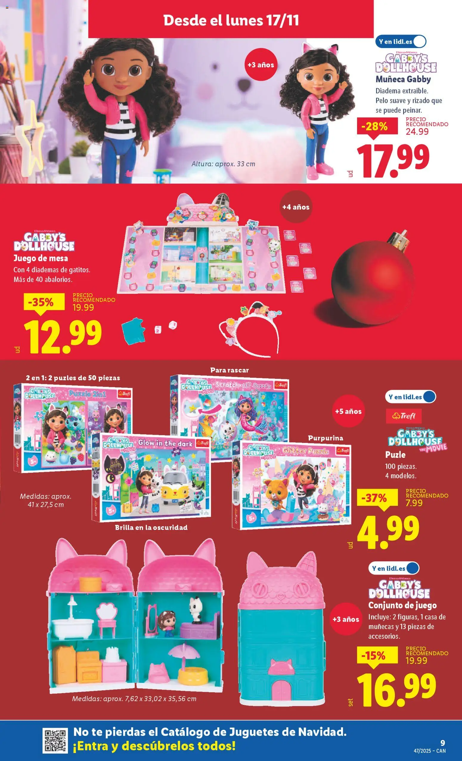 Lidl - Canarias  │ válido desde el 17.11.2025 | Página: 9 | Productos: Té, Muñeca, Casa de muñecas, Juguetes