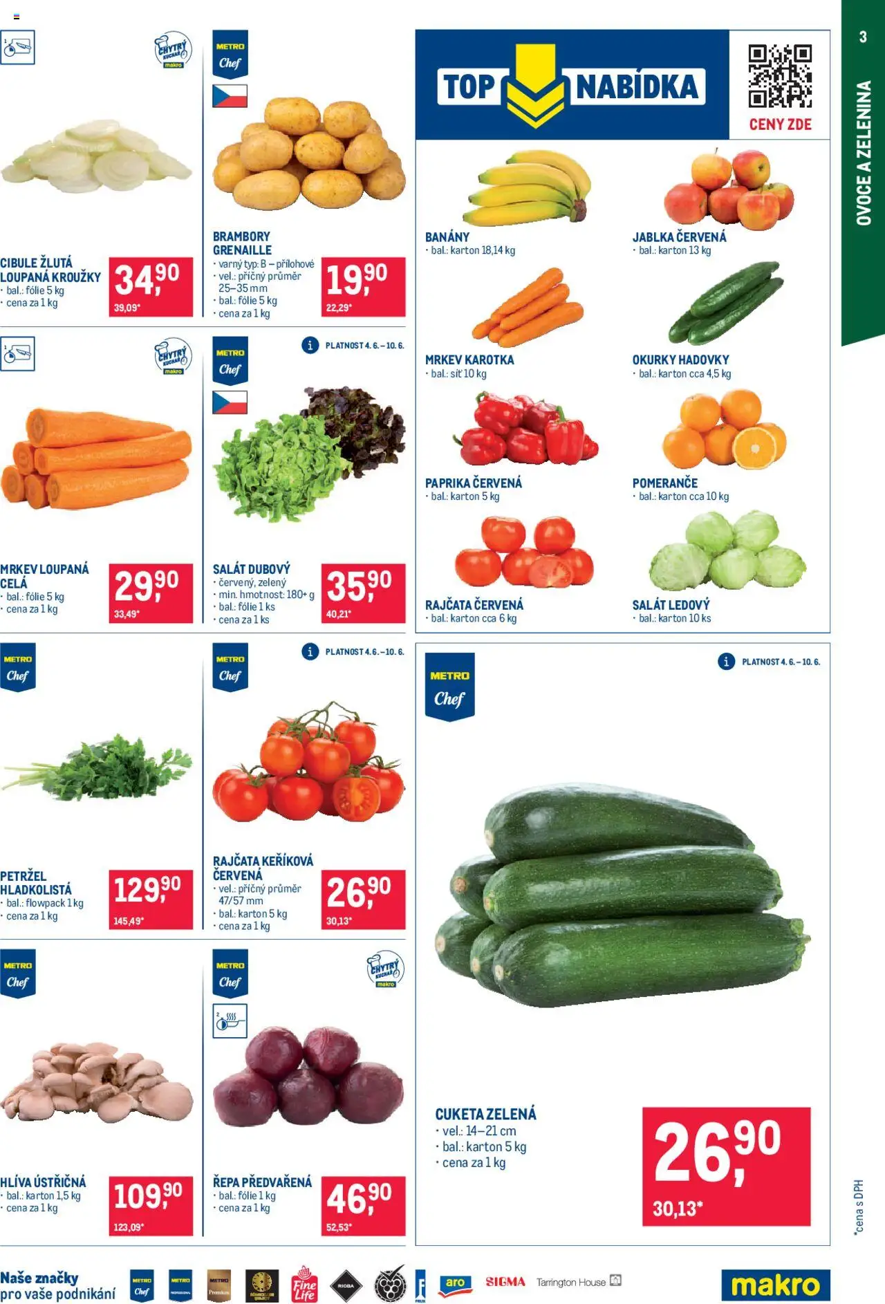 Makro leták - Gastronomie od 04.06.2025 | Strana: 3 | Produkty: Brambory Grenaille, Rajčata, Cuketa, Petržel