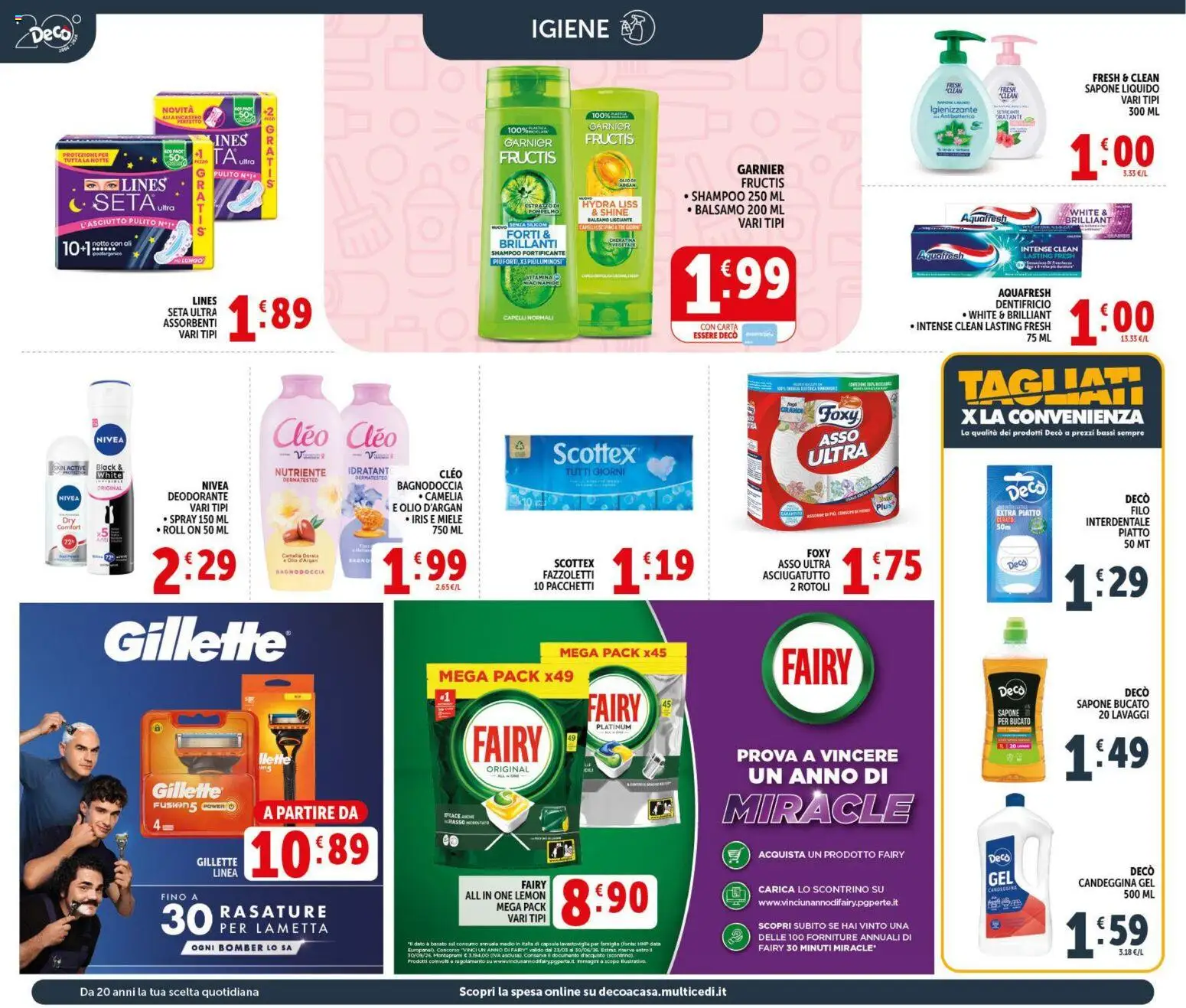 Volantino Decò del 09.04.2026 | Pagina: 18 | Prodotti: Shampoo, Sapone, Deodorante, Pompelmo
