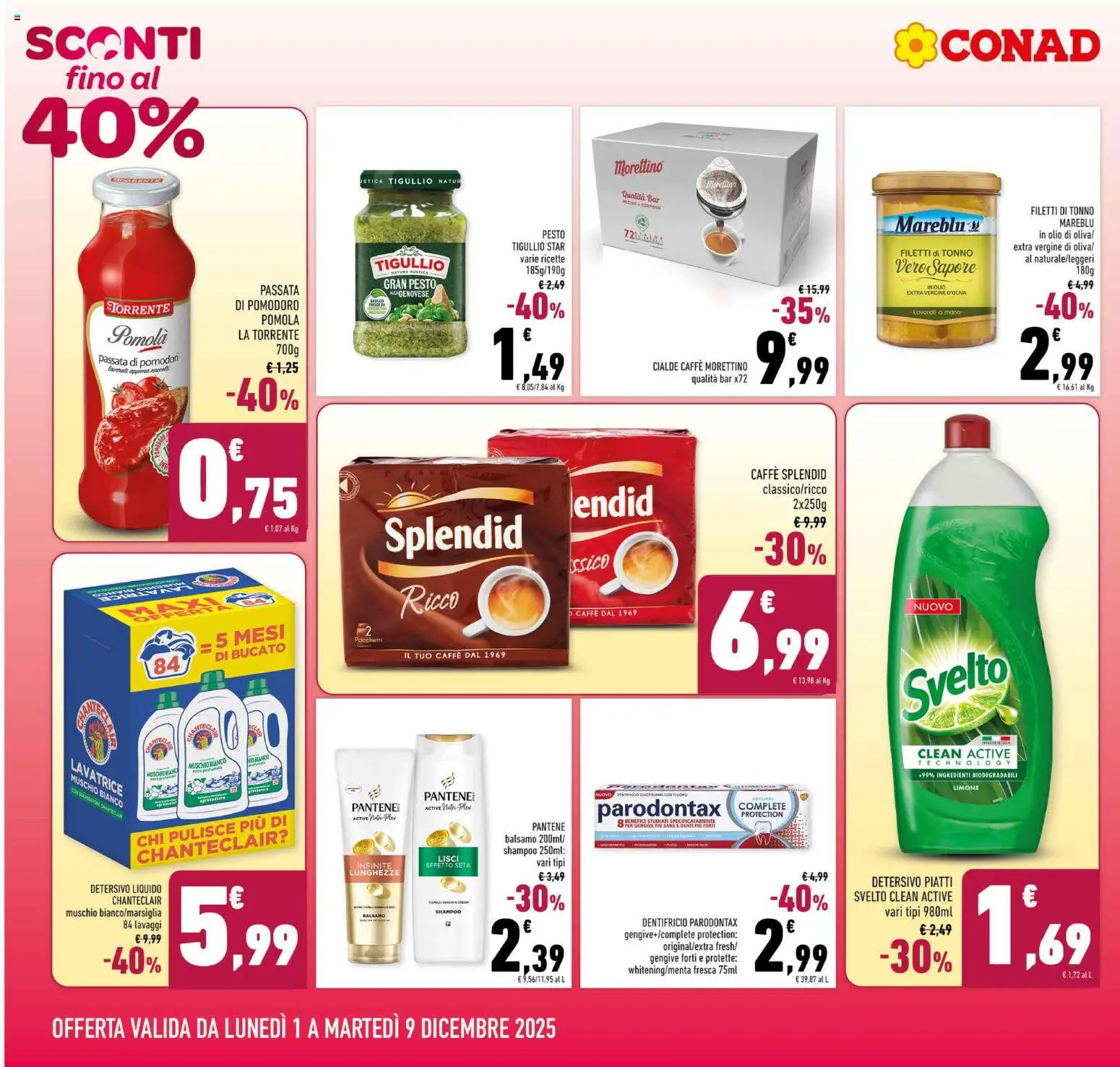 Volantino Conad del 01.12.2025 | Pagina: 2 | Prodotti: Balsamo, Pomodoro, Pesto, Tonno