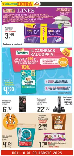 Volantino DOK del 08.08.2025 | Pagina: 26 | Prodotti: Pannolini, Crocchette, Pampers, Lenzuola