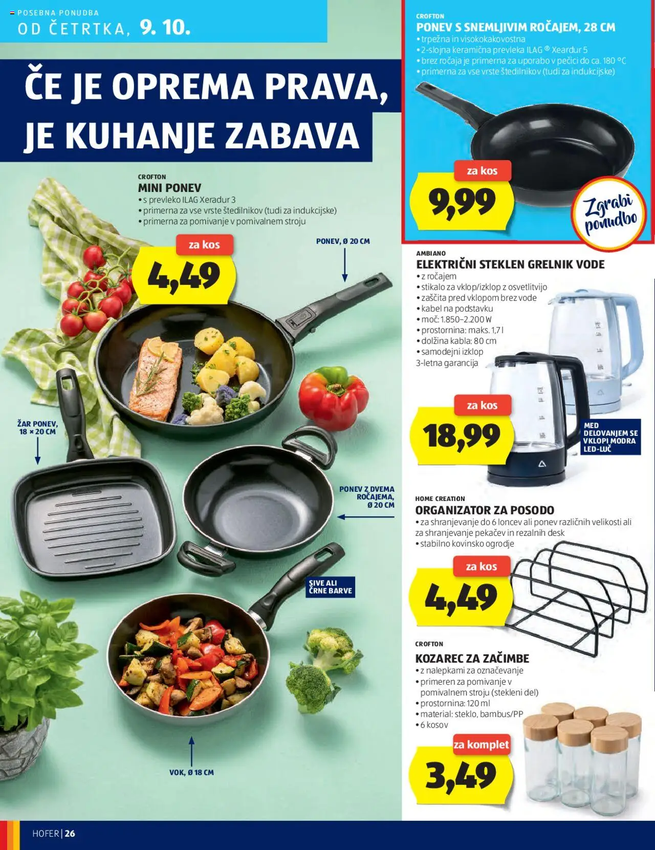 Novi Hofer katalog ponudbe – veljaven od 02.10.2025 | Stran: 26 | Izdelki: Zar, Prevleka, Grelnik vode, Zacimbe