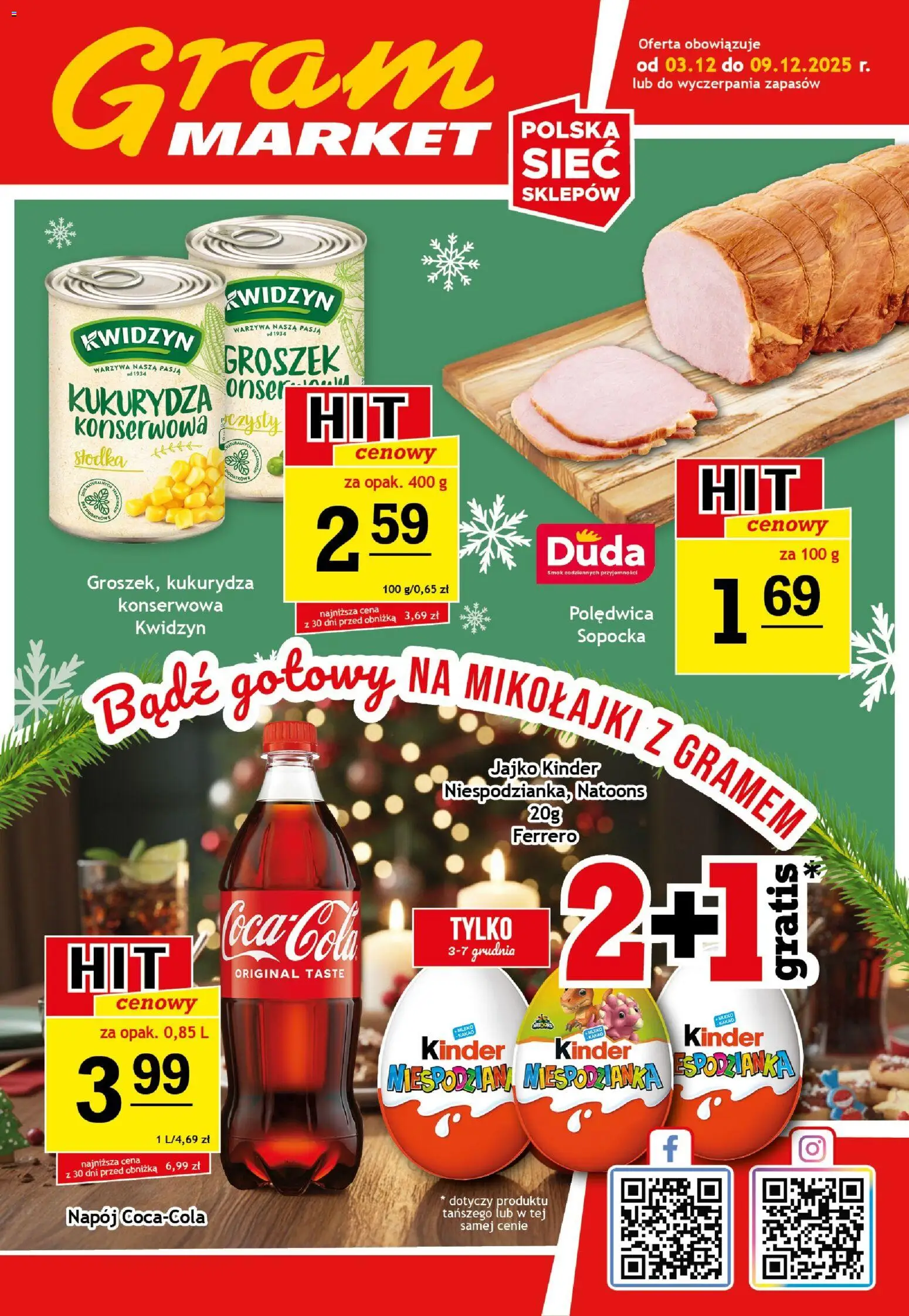 Gram Market Gazetka od 03.12.2025 | Strona: 1 | Produkty: Groszek, Kukurydza, Warzywa