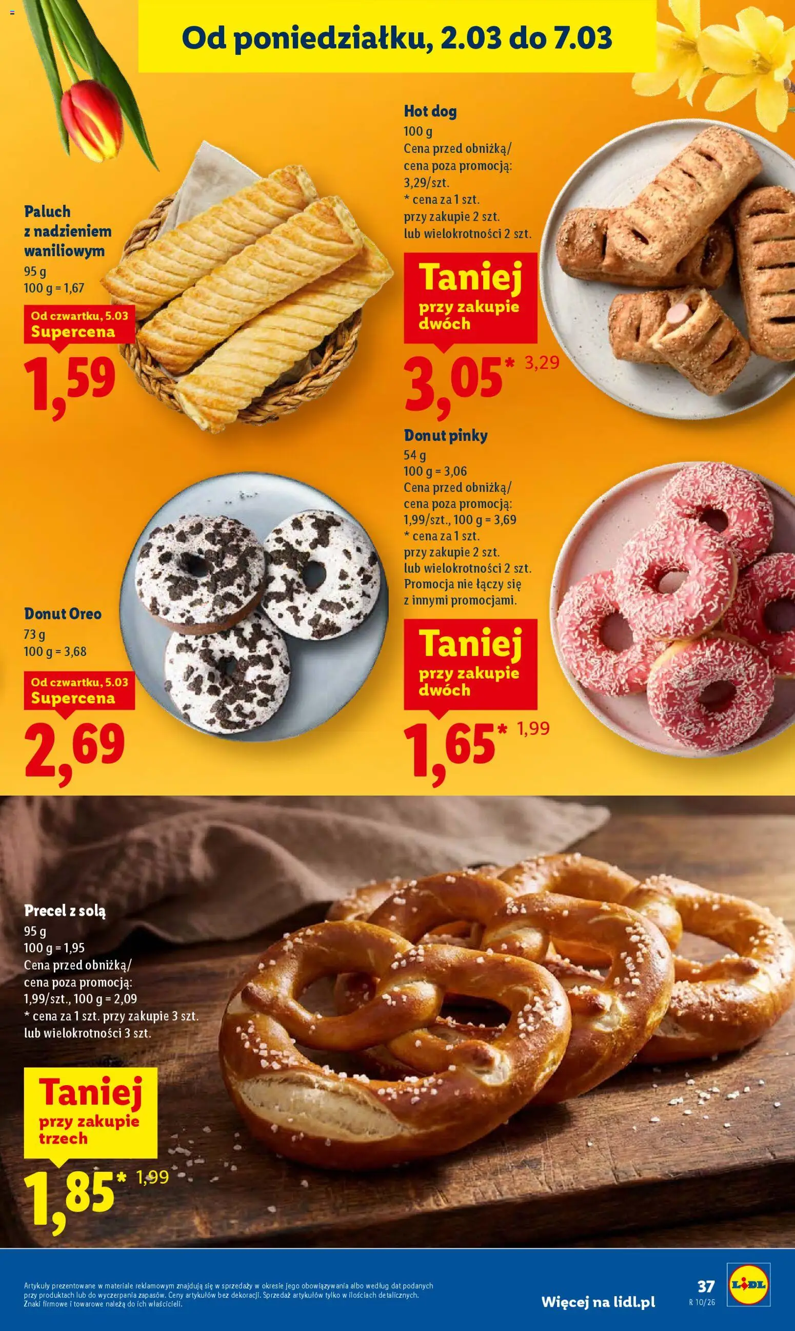 Lidl Polsko leták od 05.03.2026 | Strana: 39 | Produkty: Donut, Hot dog, Oreo