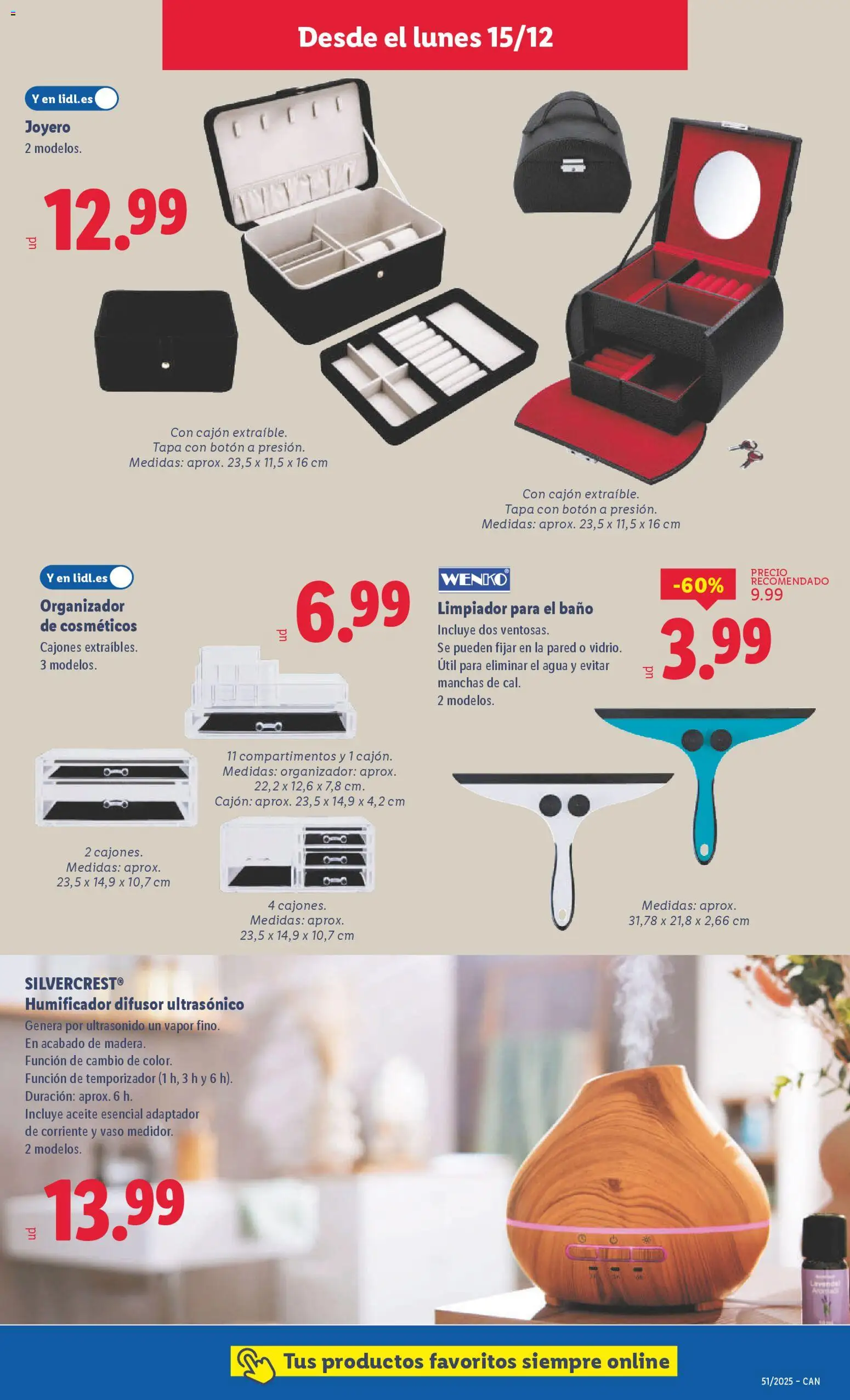 Lidl - Canarias │ válido desde el 15.12.2025 | Página: 7 | Productos: Aceite, Organizador, Adaptador, Baño