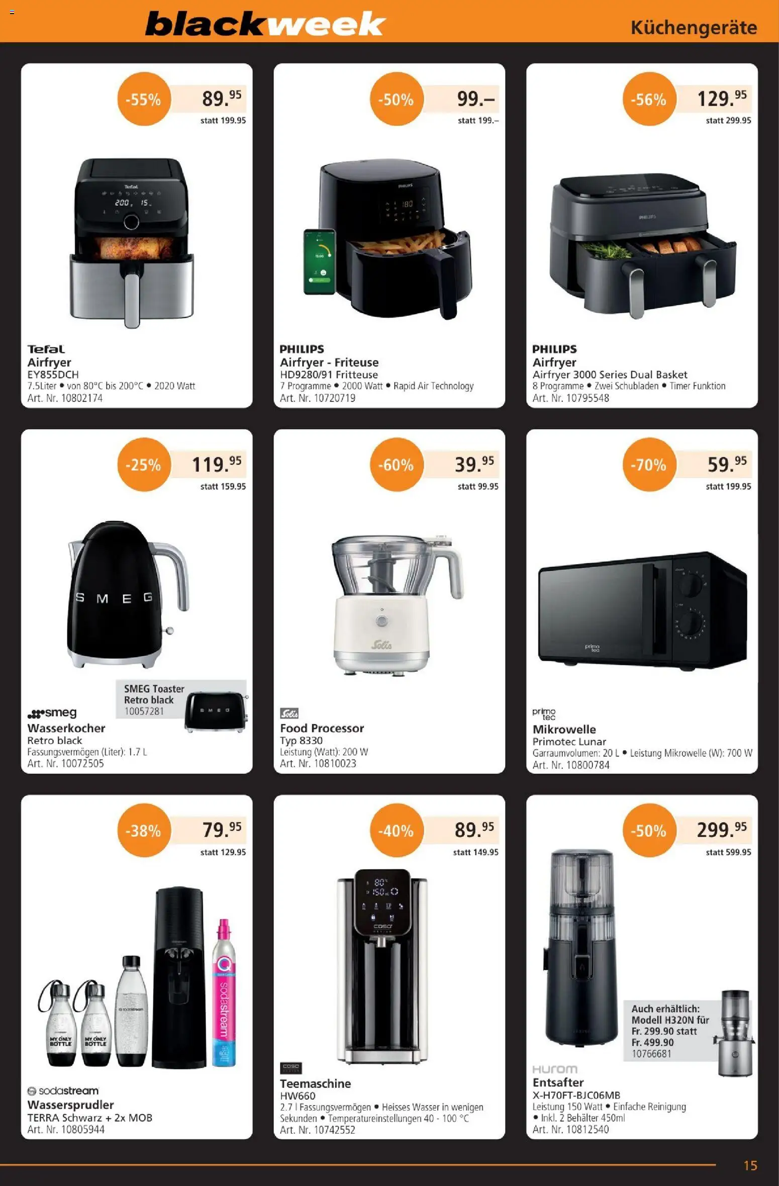 Fust - Black Friday – gültig ab 25.11.2025 | Seite: 15 | Produkte: Wasser, Teemaschine, Wasserkocher, Philips