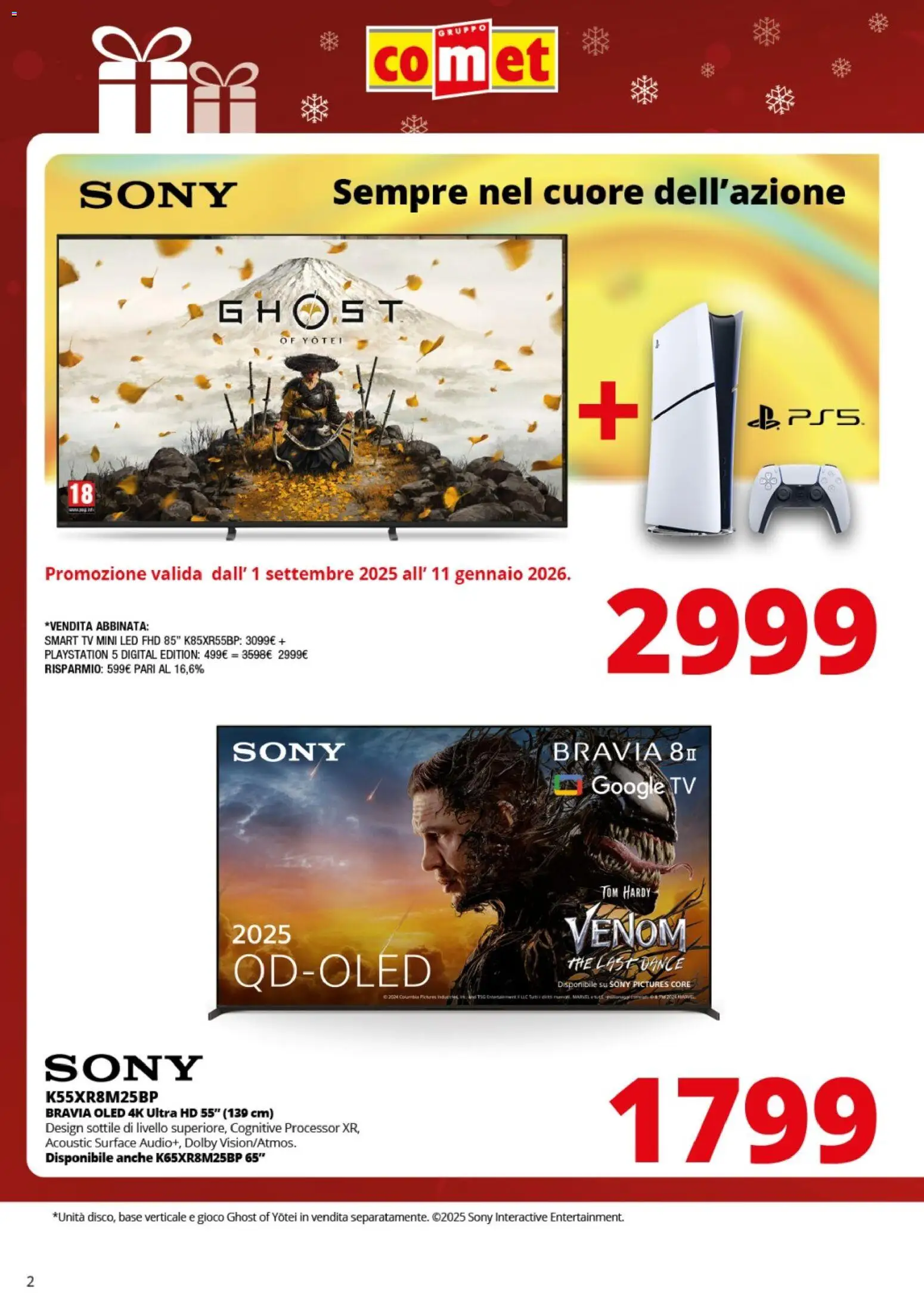 Volantino Comet del 01.09.2025 | Pagina: 2 | Prodotti: smart TV, The, TV, Gioco