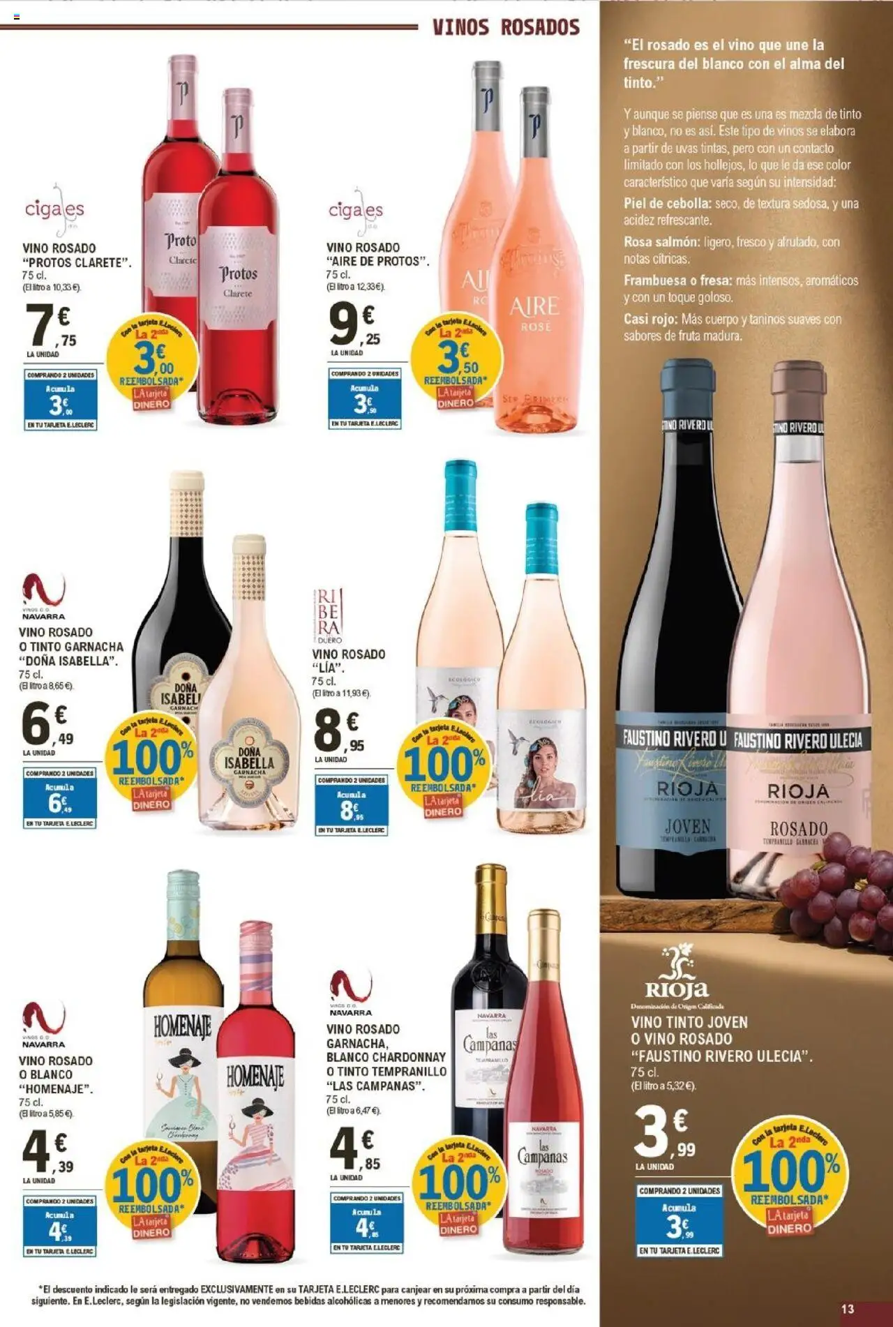 E.Leclerc folleto │ válido desde el 01.10.2025 | Página: 13 | Productos: Τζίντζερ, Vino rosado, Vino, Παγωμένο τσάι