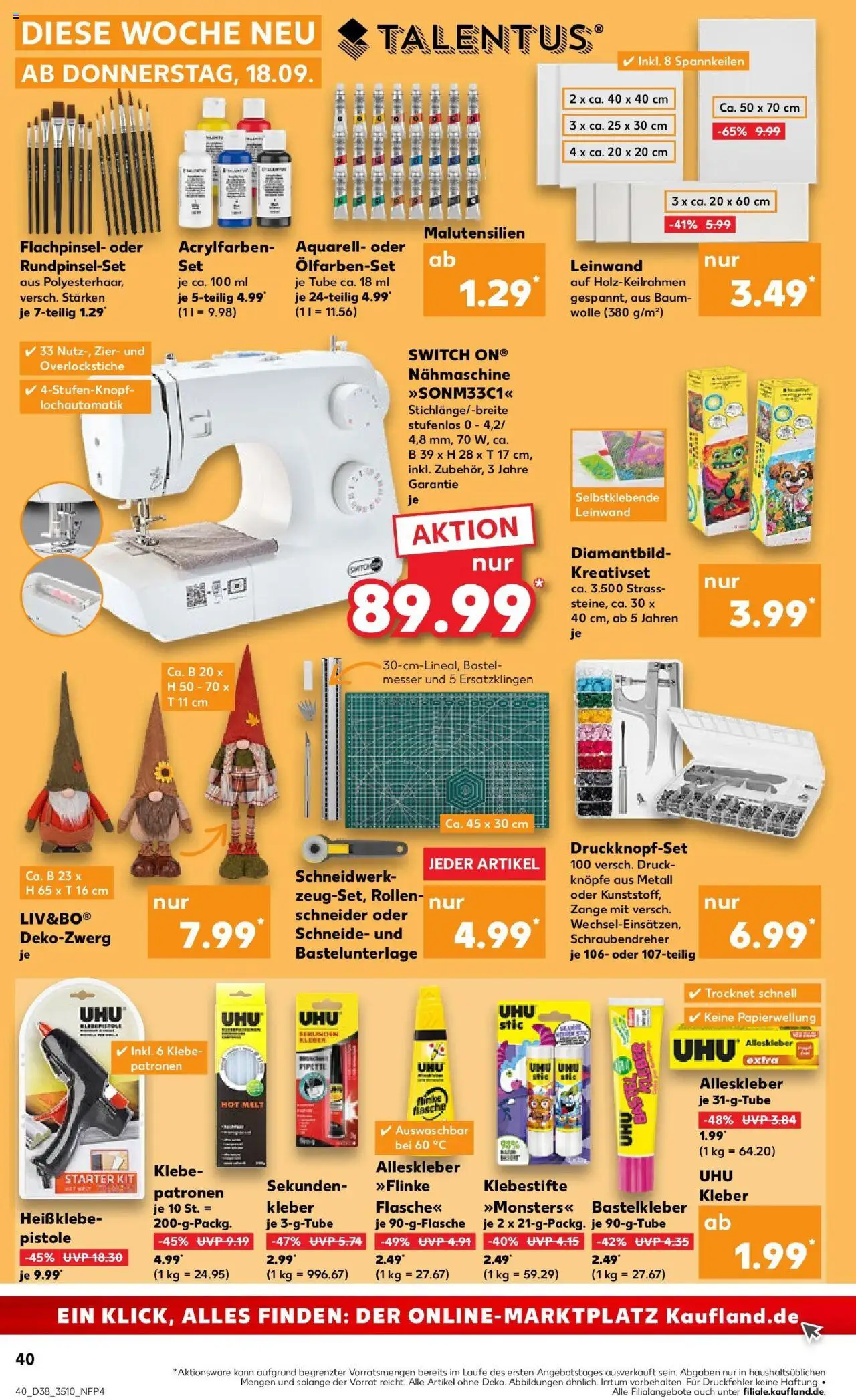 Kaufland prospekt Zeitz	 – gültig ab 21.09.2025 | Seite: 40 | Produkte: Nähmaschine