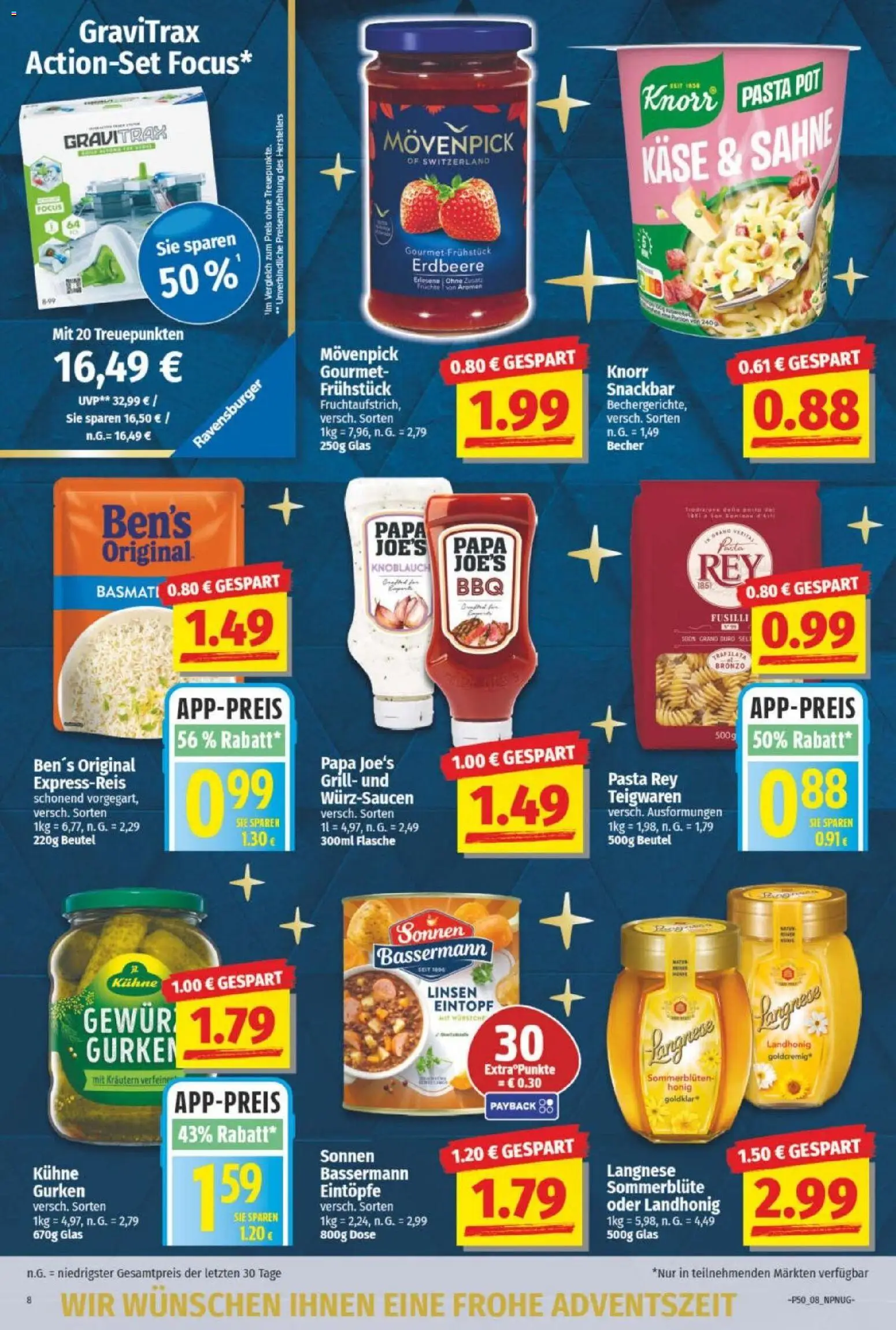 NP Discount Prospekt – gültig ab 08.12.2025 | Seite: 8 | Produkte: Langnese, Käse, Sahne, Gurken