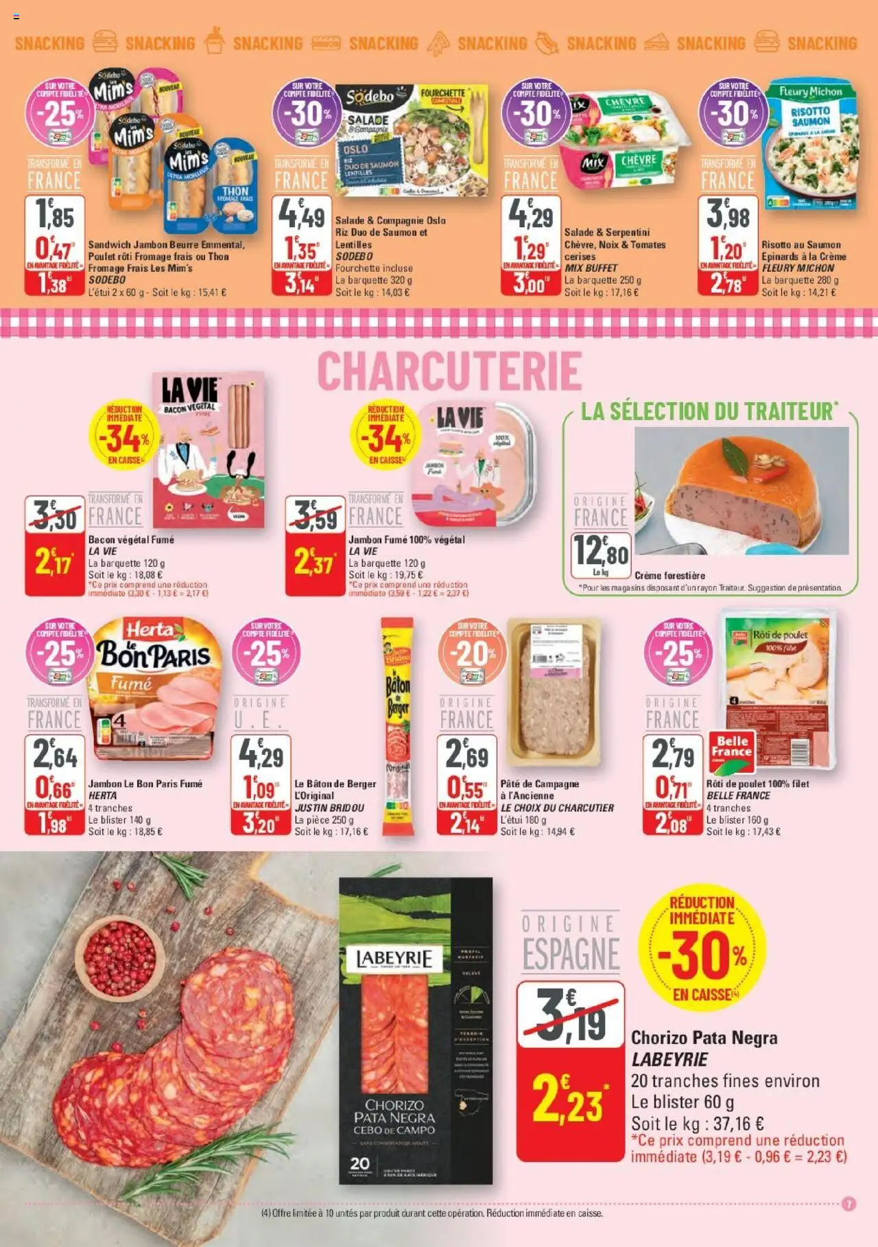  | Page: 8 | Produits: Chorizo, Sandwich, Fromage, Saumon