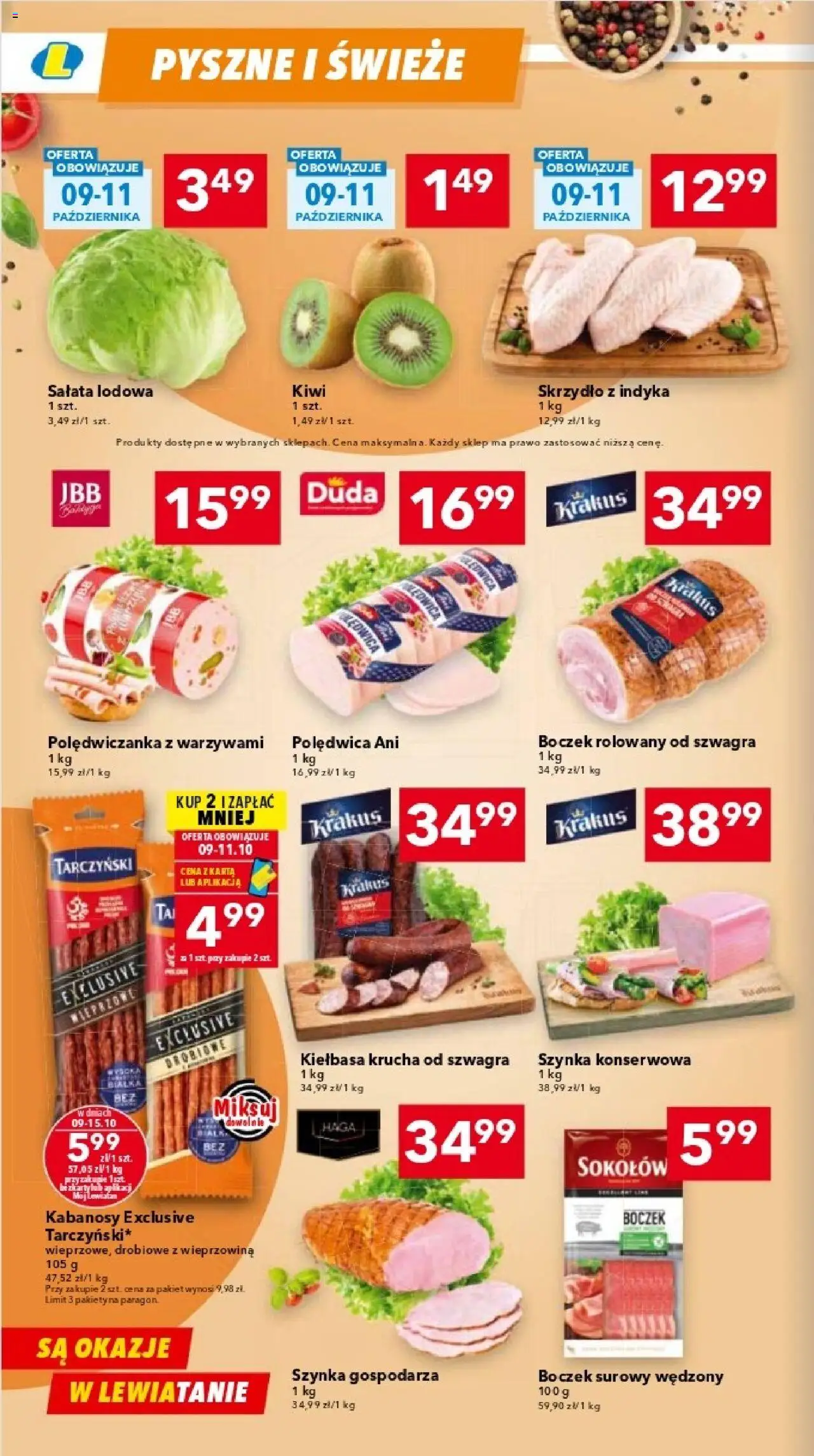 Lewiatan gazetka - Katowice od 09.10.2025 | Strona: 2 | Produkty: Karta, Boczek, Wieprzowina, Kiwi