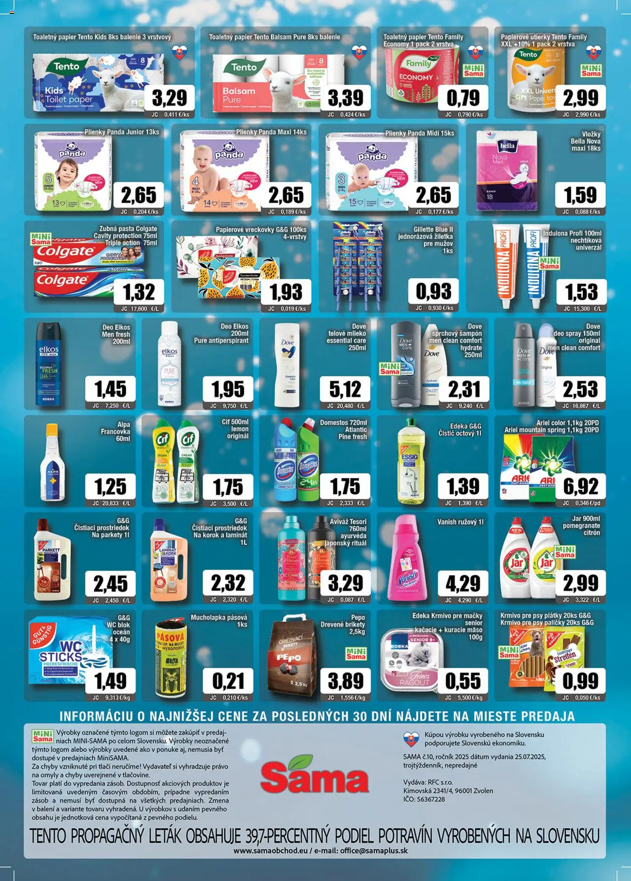 Sama leták │ platný od 25.07.2025 | Strana: 12 | Produkty: Wc, Toaletný papier, Antiperspirant, Indulona