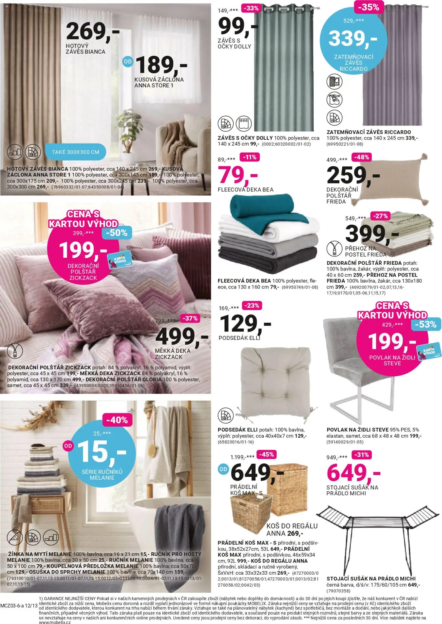Möbelix leták od 09.03.2026 | Strana: 12 | Produkty: Přehoz, Nábytek, Polštář, Kuchyně