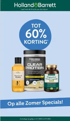 Holland & Barrett - Folder - Voorbeeld van een folder van Holland & Barrett, geldig van 21.07.2025